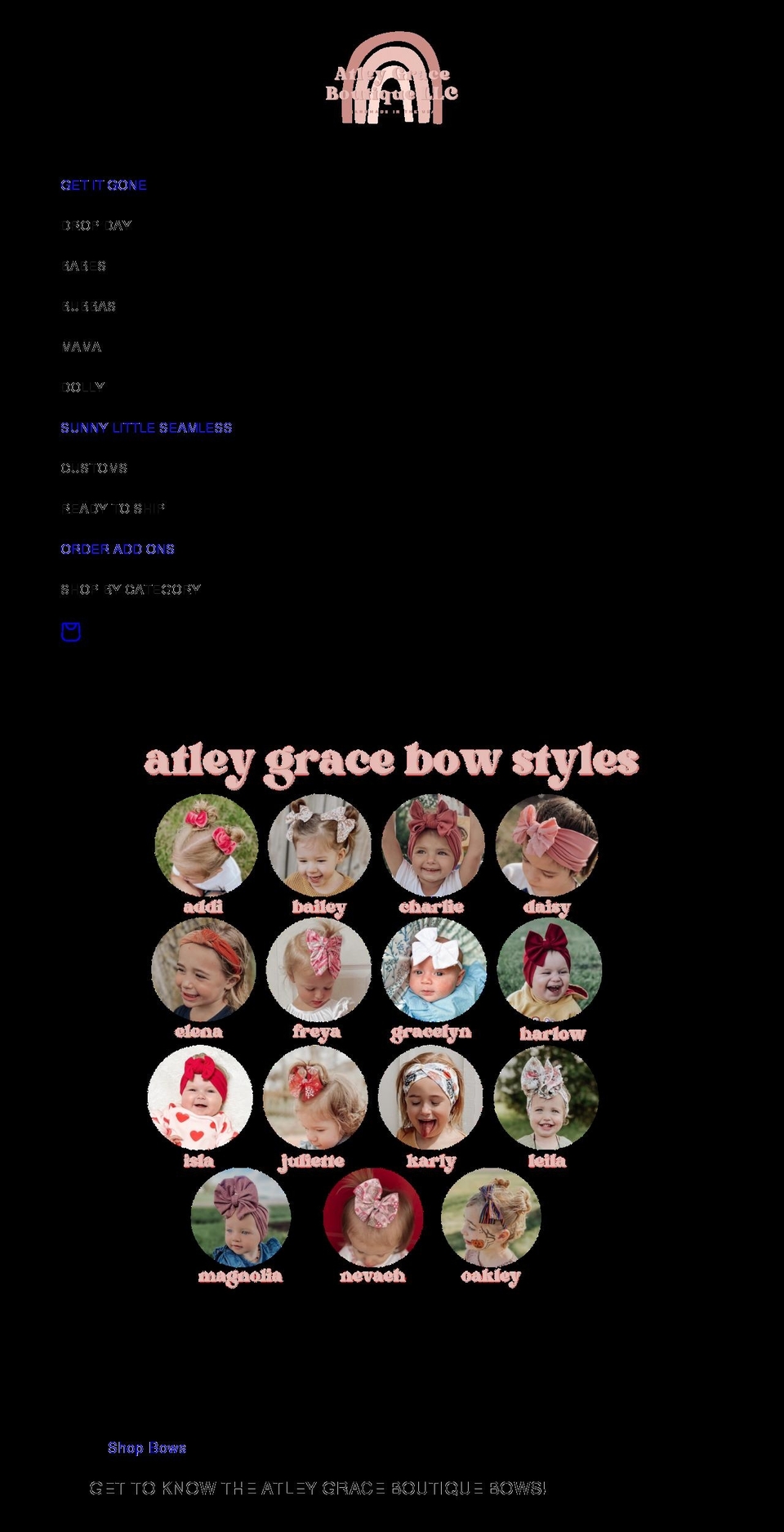 atleygraceboutique.com shopify website screenshot