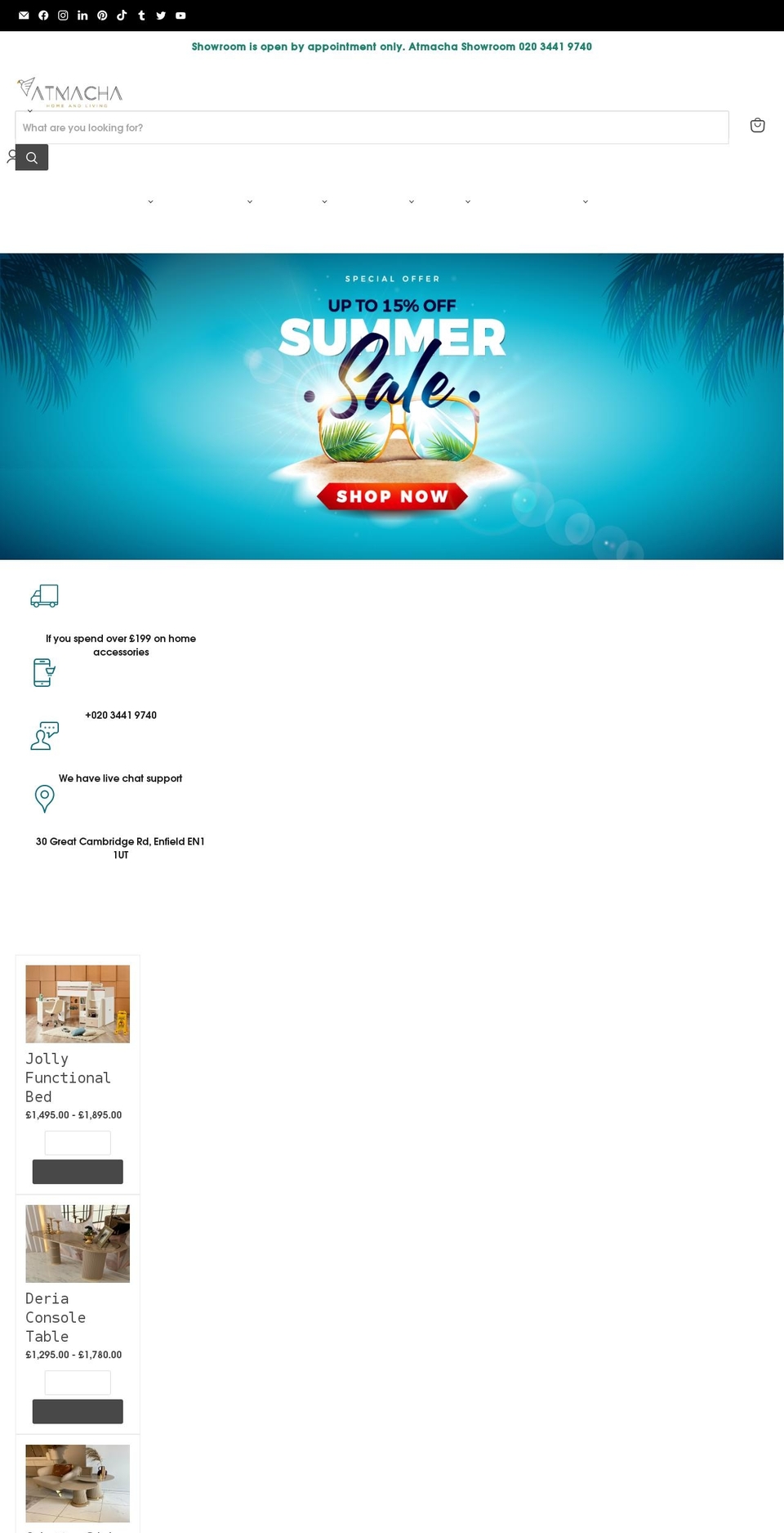 atmacha.com shopify website screenshot