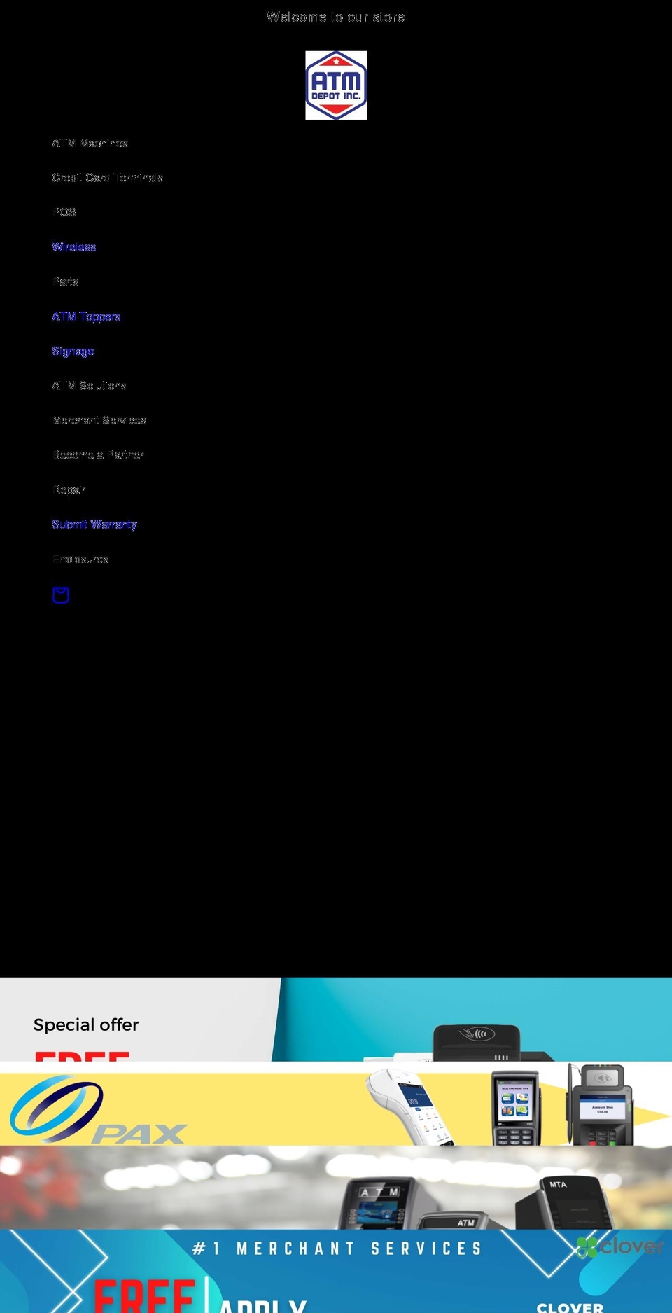 atmdepotinc.com shopify website screenshot