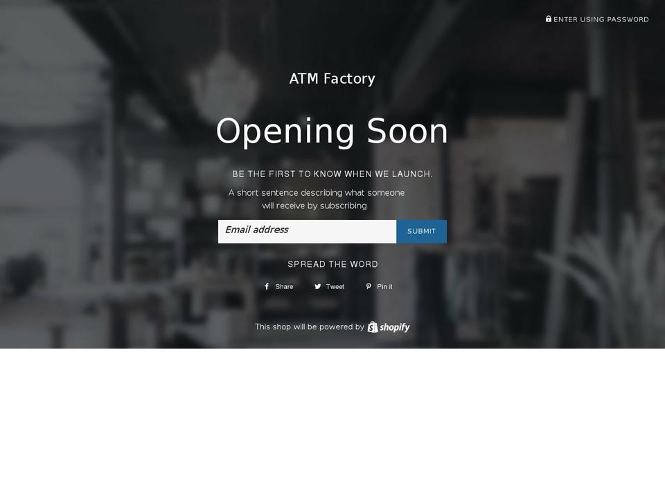 atmfactory.com — Shopify storefront screenshot
