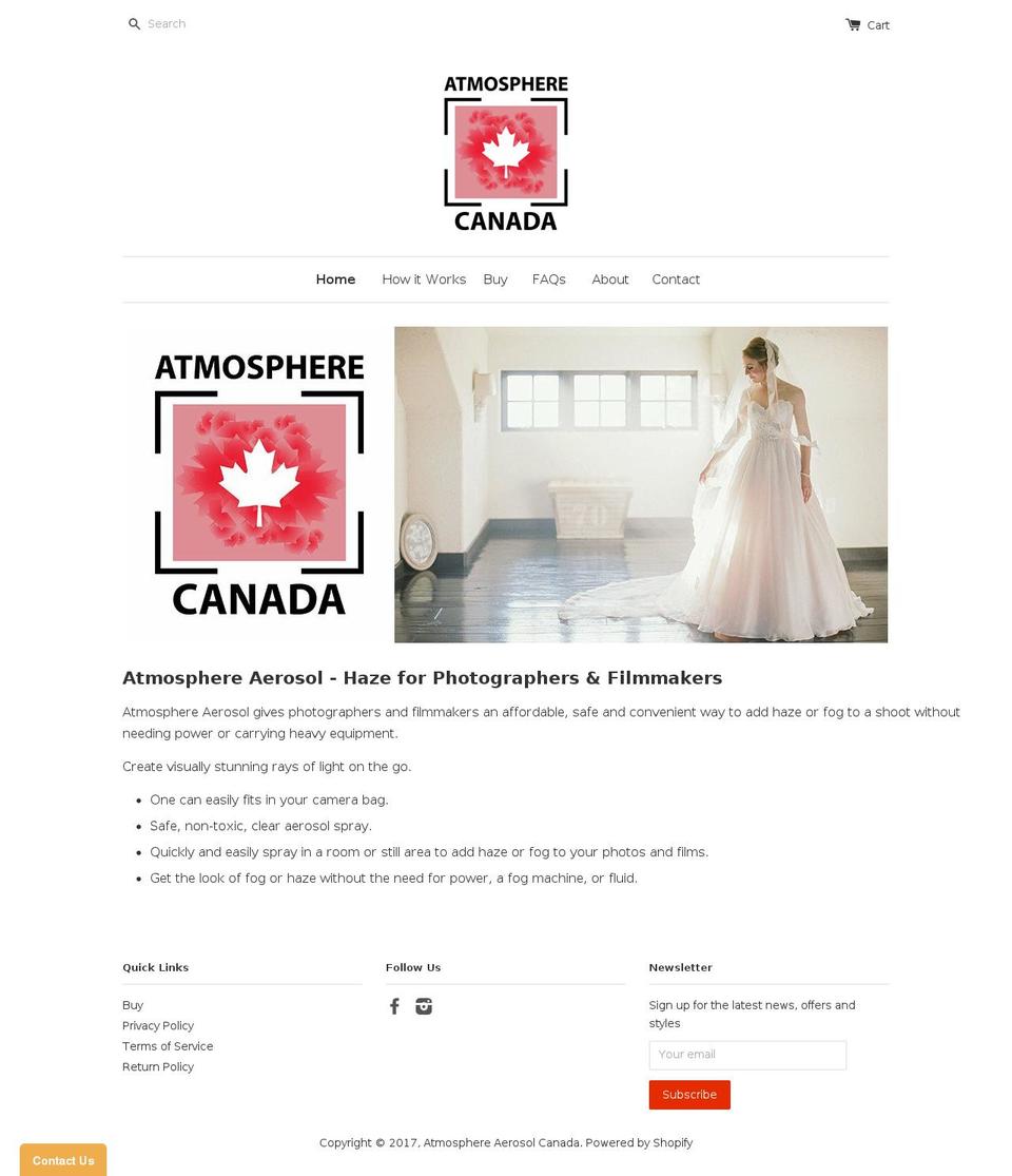 atmospherecanada.com shopify website screenshot