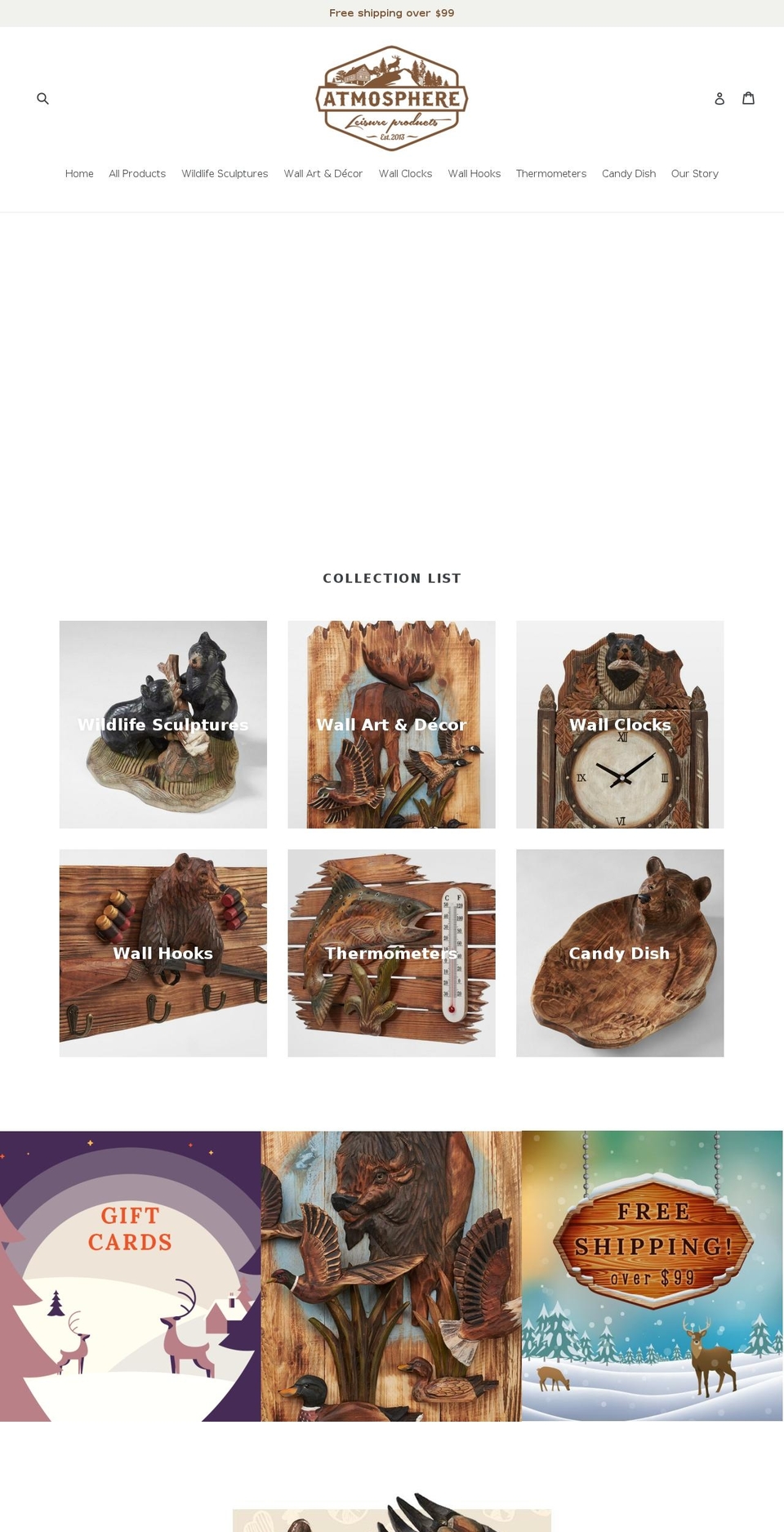 atmosphereleisure.com shopify website screenshot