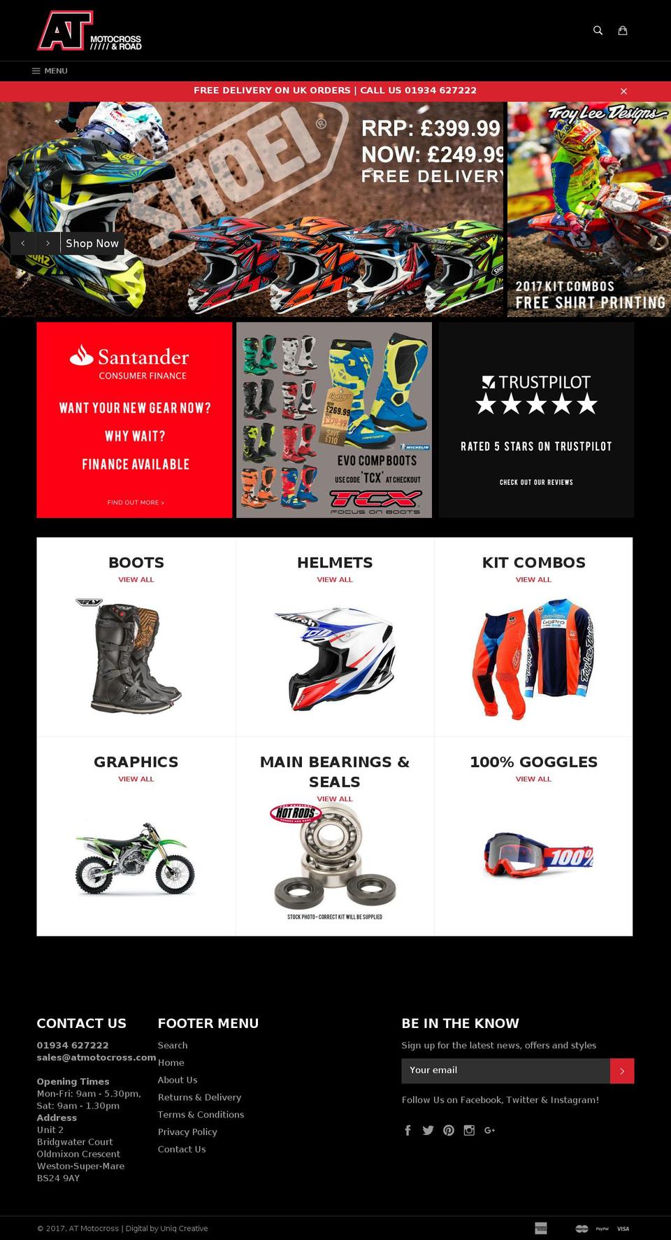 atmotocross.com shopify website screenshot