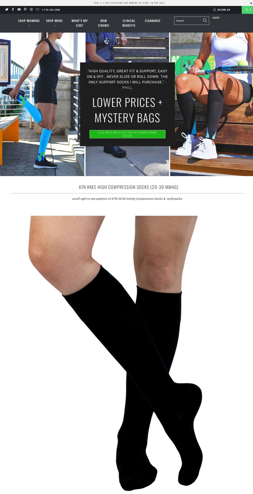 [Plus] ATN Compression - YOTPO -JT Shopify theme site example atncompressionsocks.org