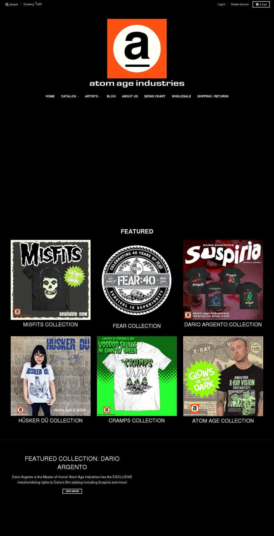 atomageindustries.myshopify.com shopify website screenshot