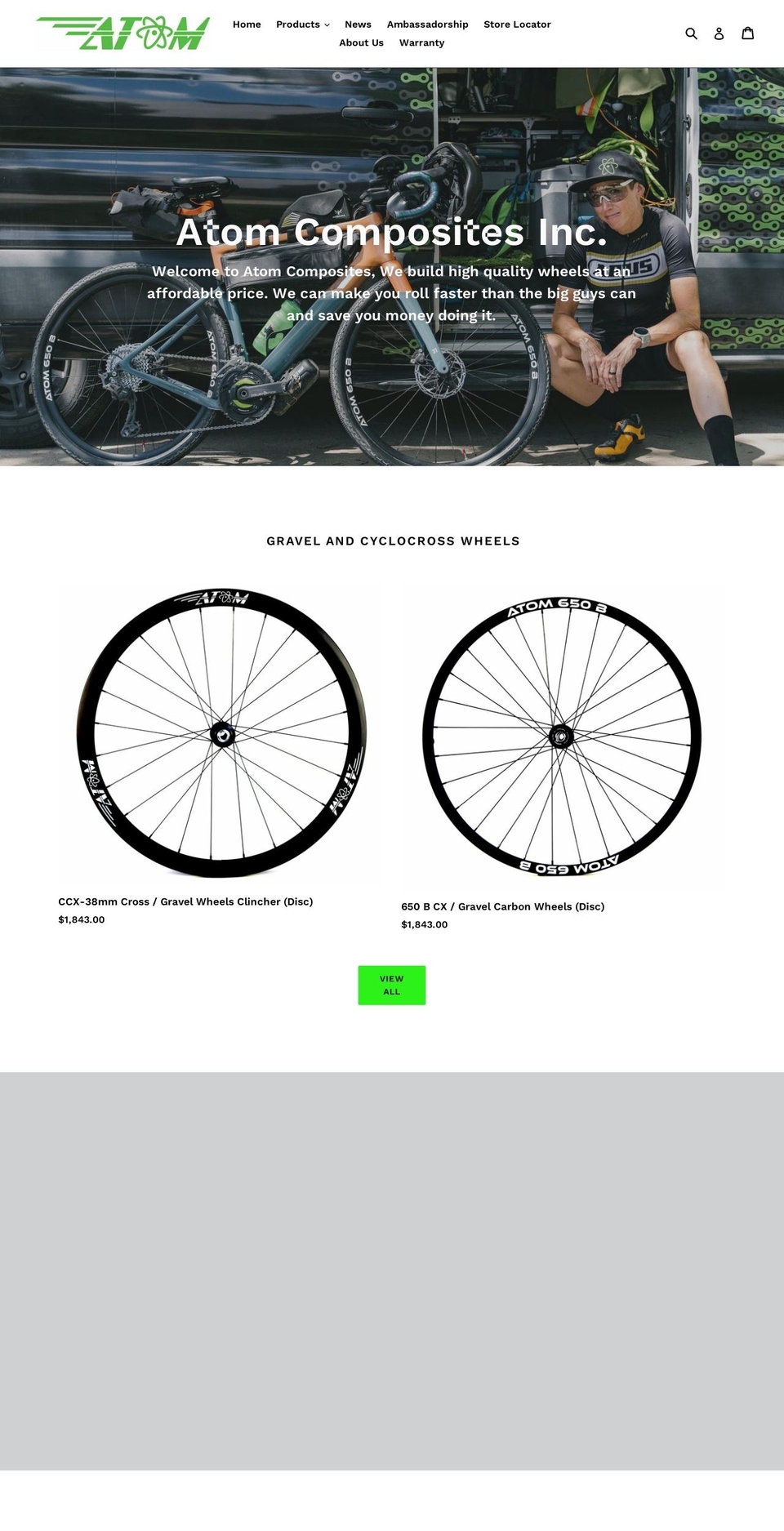 atomcomposites.com shopify website screenshot