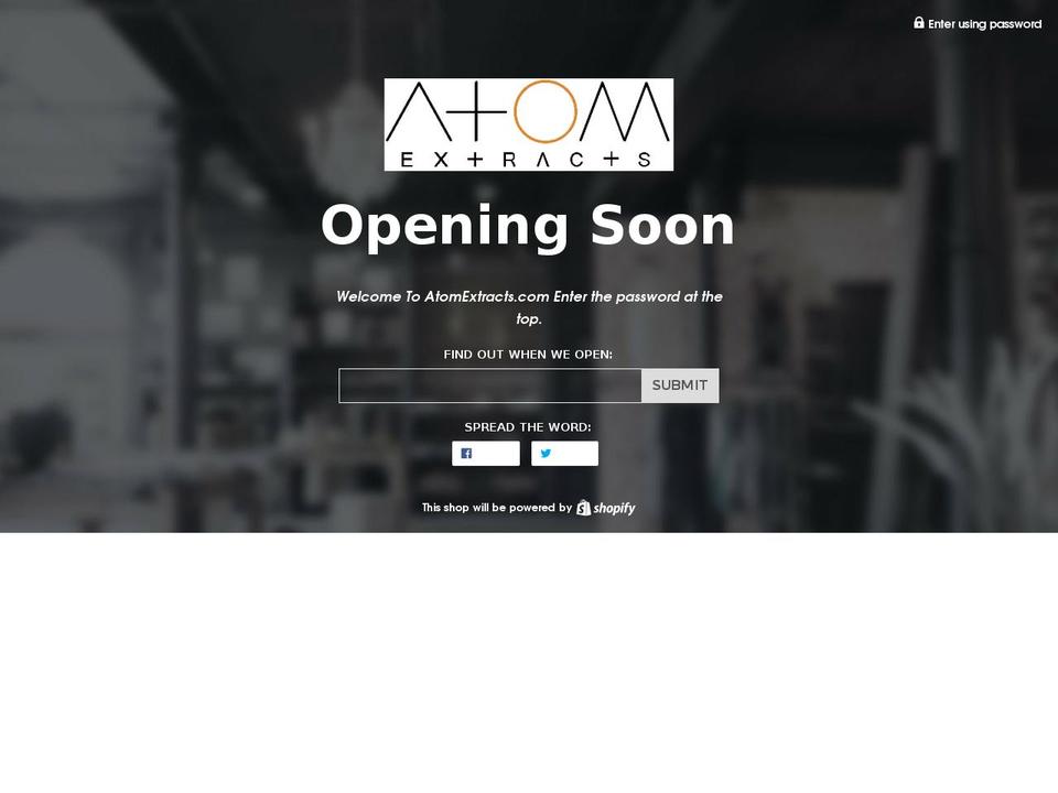 atomextracts.com — Shopify storefront screenshot