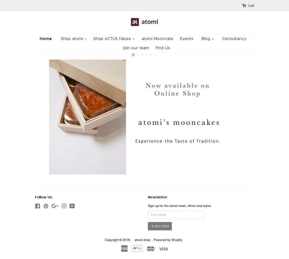 atomi.shop shopify website screenshot