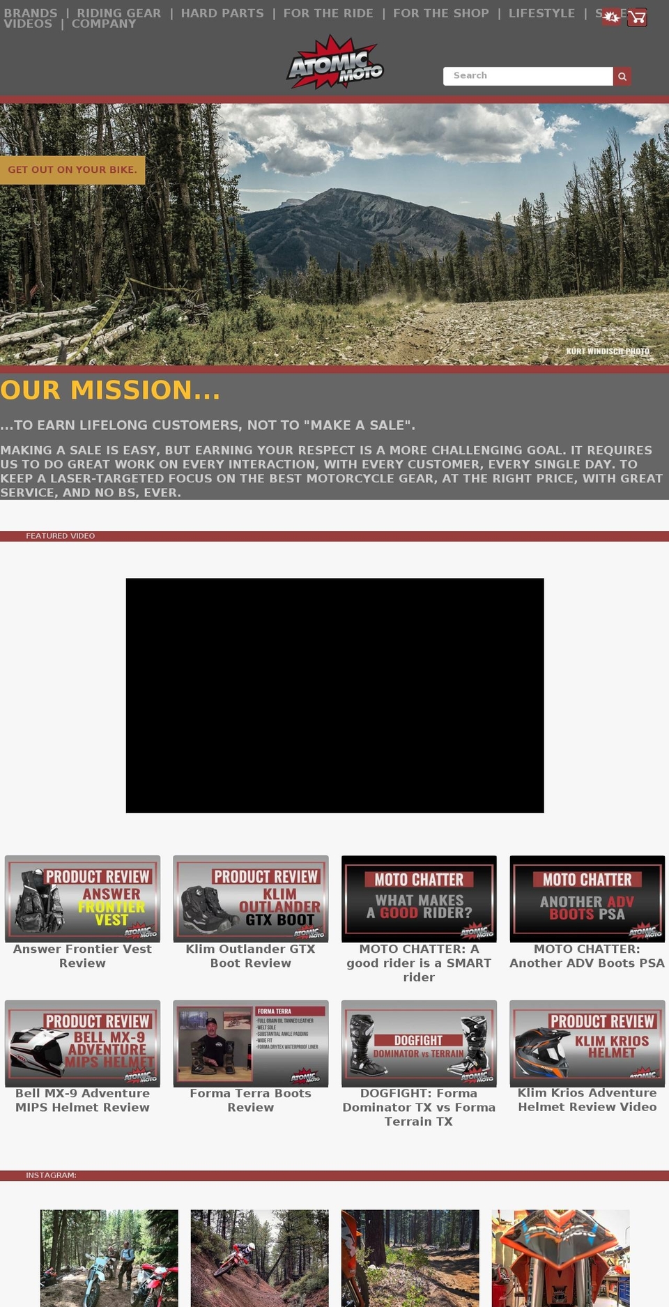 atomic-atv.com shopify website screenshot