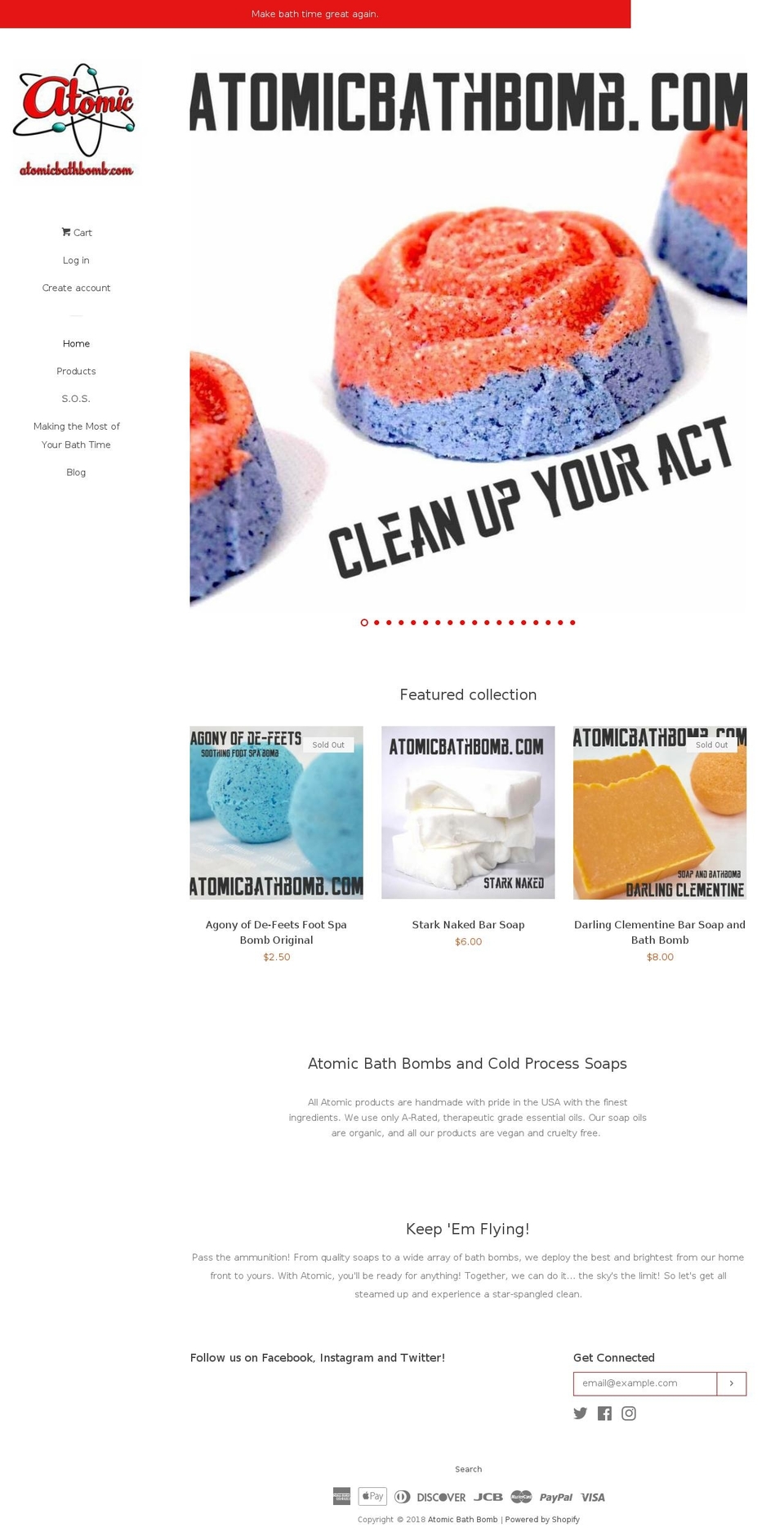 atomicbathbomb.com shopify website screenshot
