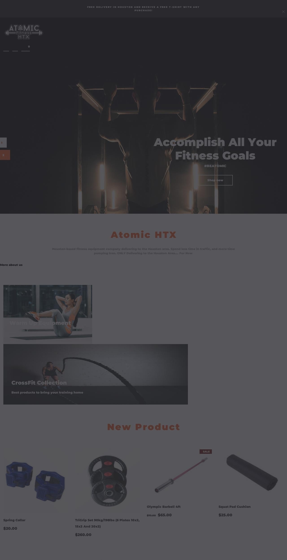 Gymactive-home- Shopify theme site example atomichtx.com