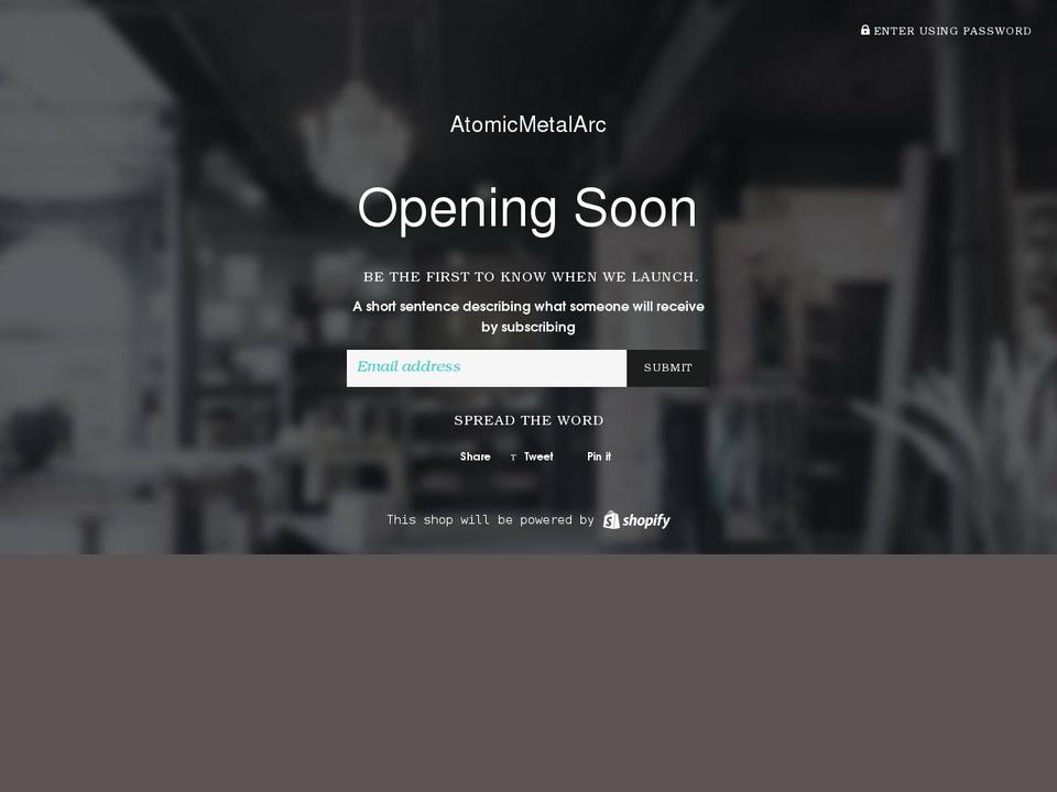 atomicmetalarc.com — Shopify storefront screenshot