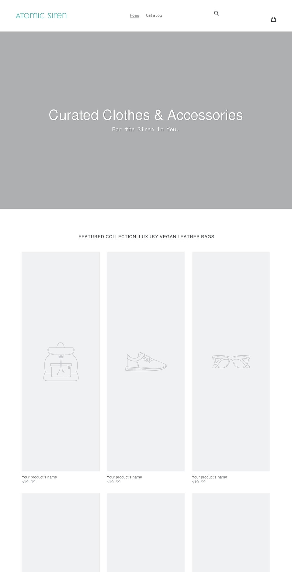 atomicsiren.com shopify website screenshot