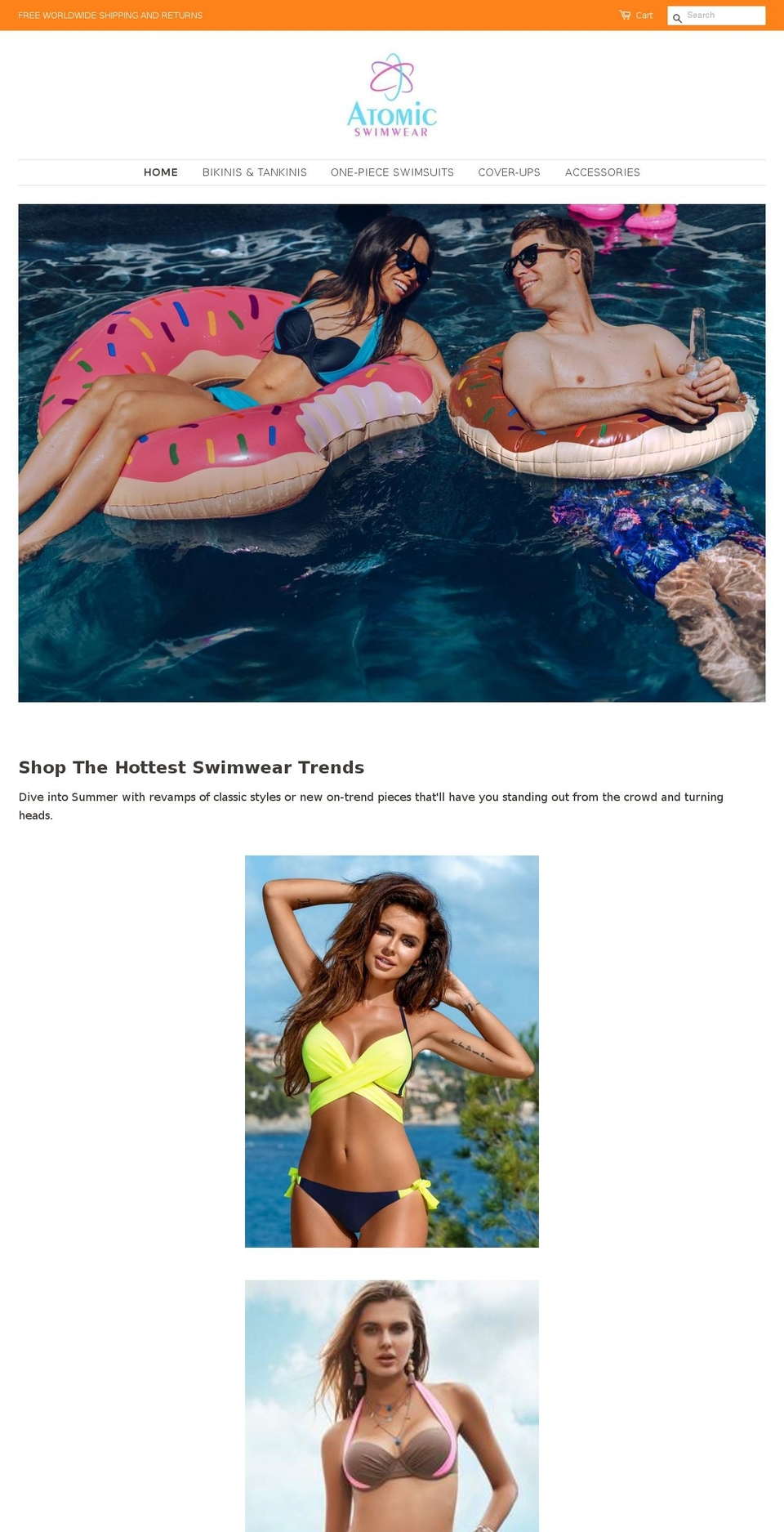 atomicswimwear.com — Shopify storefront screenshot