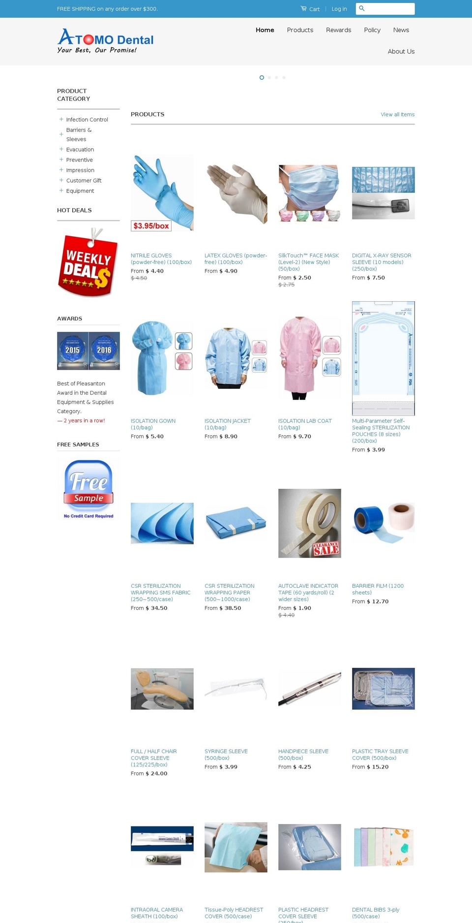 atomodental.com shopify website screenshot