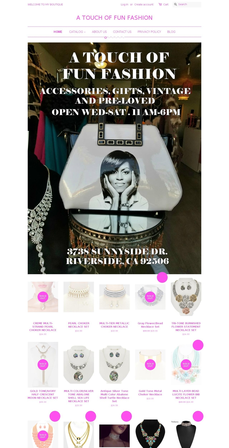 atouchoffunfashion.com — Shopify storefront screenshot