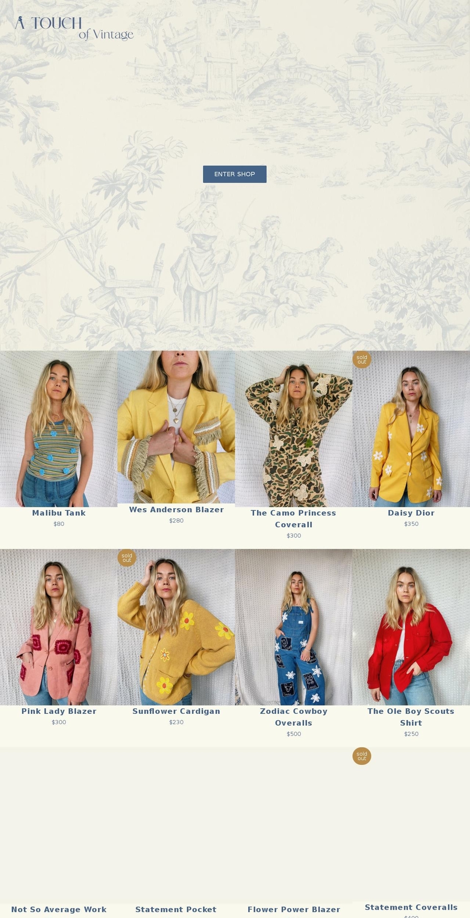 atouchofvintagegoods.com shopify website screenshot