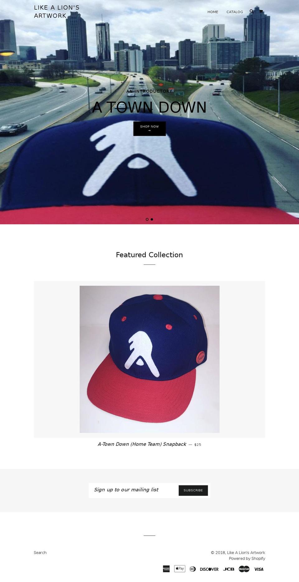 atowndowncollection.com — Shopify storefront screenshot