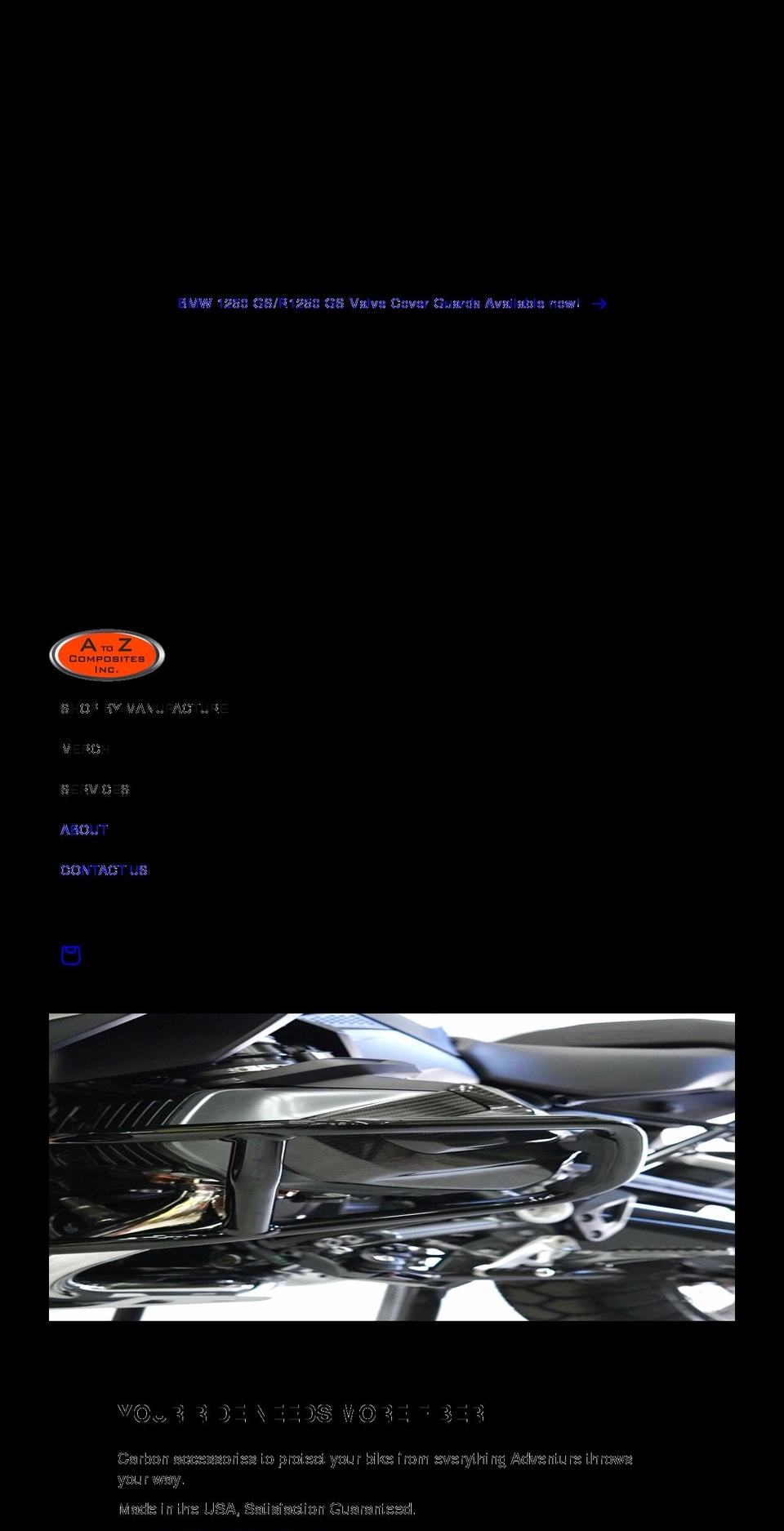 atozcomposites.com shopify website screenshot