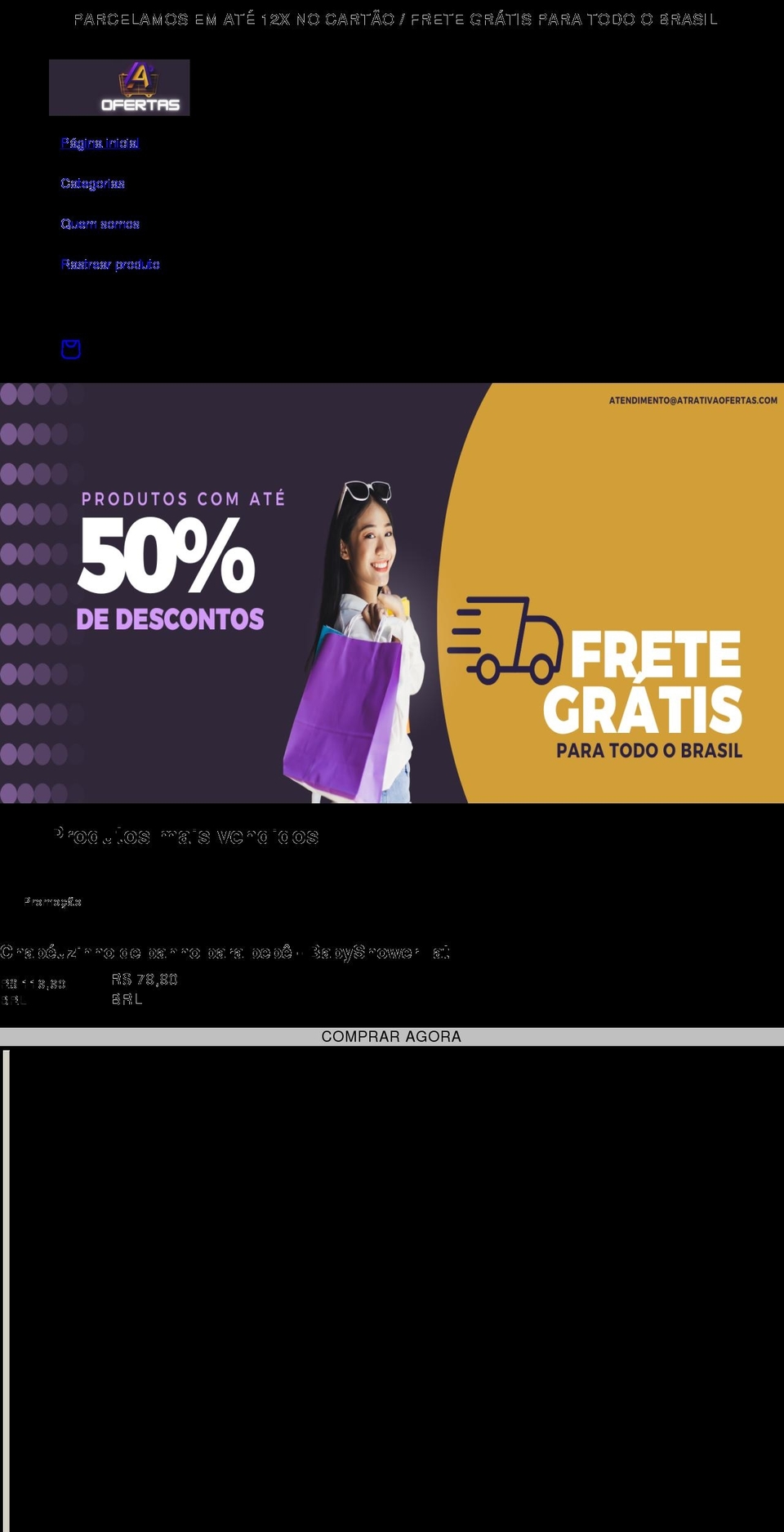 atrativaofertas.com shopify website screenshot