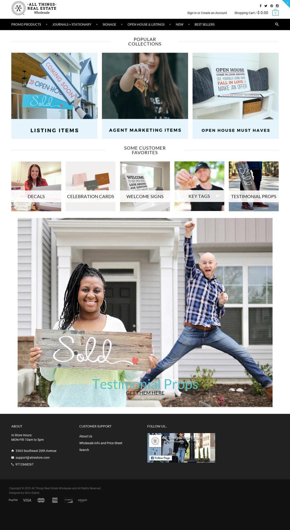 atrewholesale.com shopify website screenshot