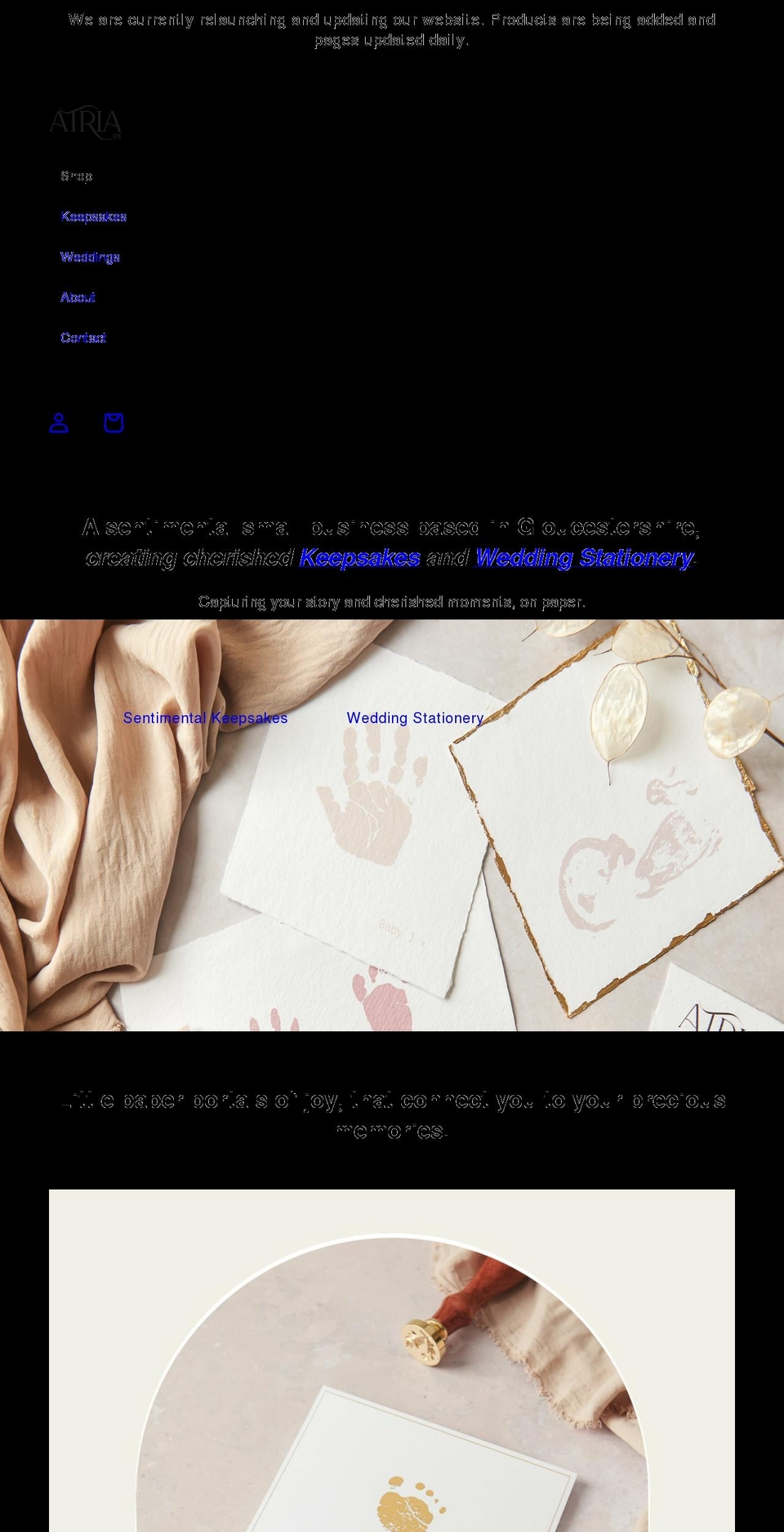 atriadecor.com — Shopify storefront screenshot