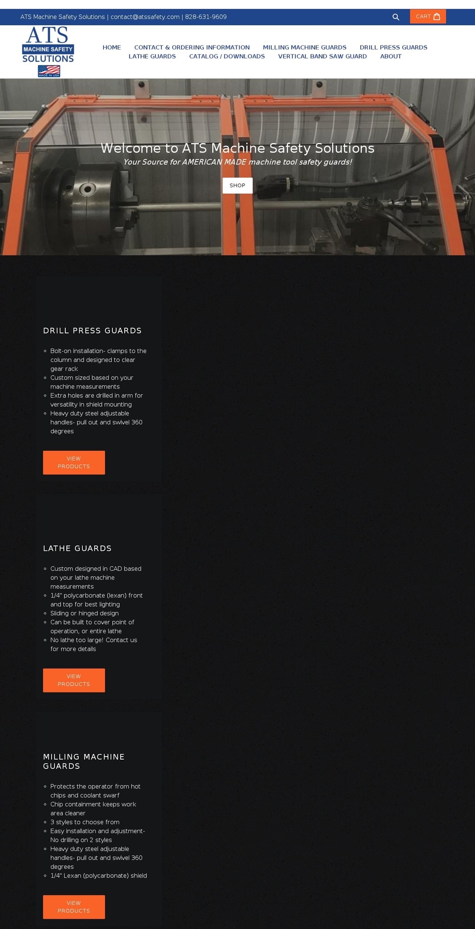 atssafety.com shopify website screenshot
