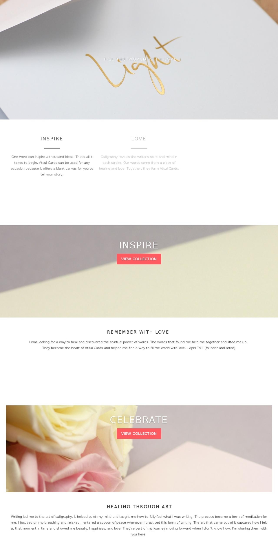 atsuicards.com shopify website screenshot