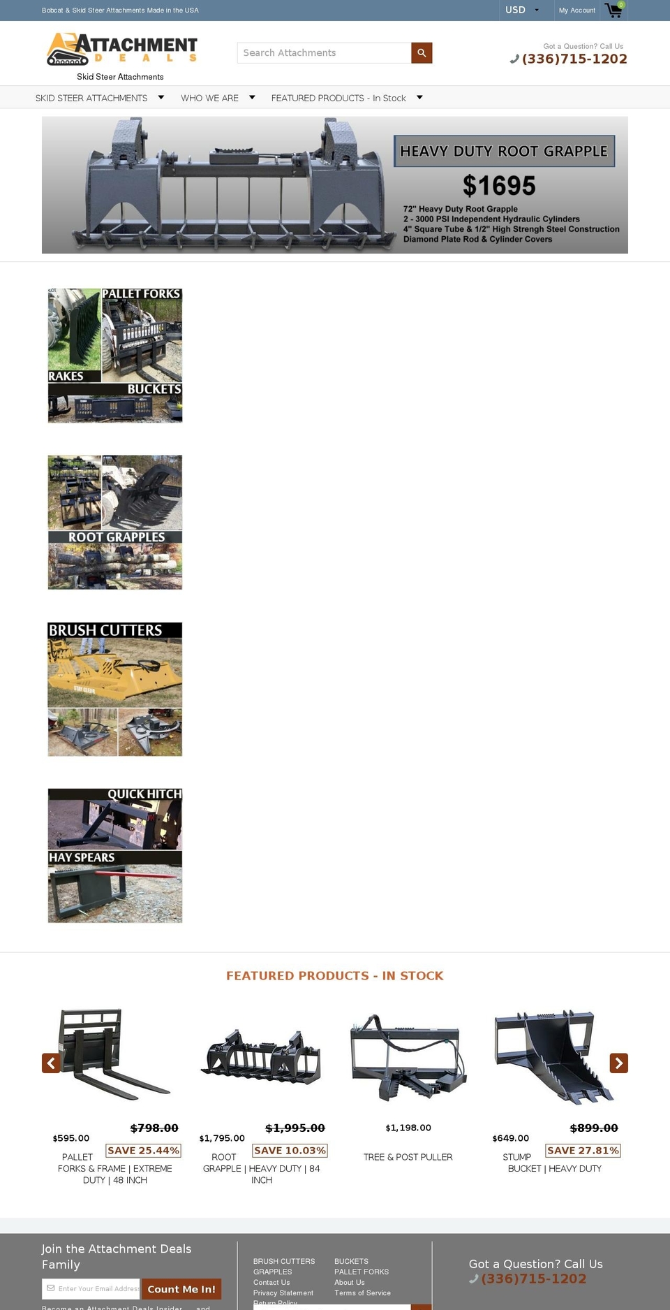 attachmentdeals.com shopify website screenshot