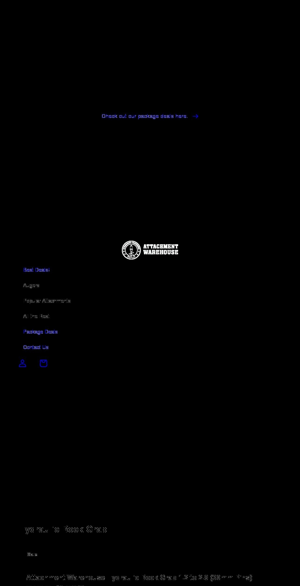 attachmentwarehouse.com.au shopify website screenshot