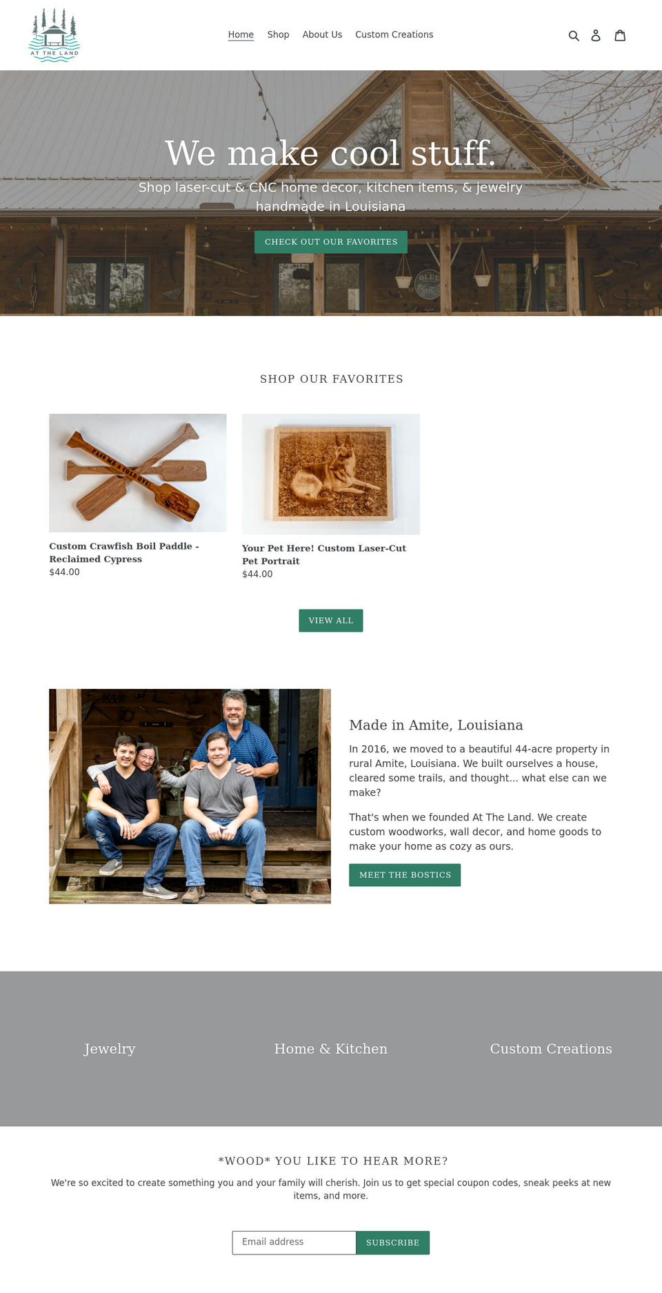 attheland.com shopify website screenshot