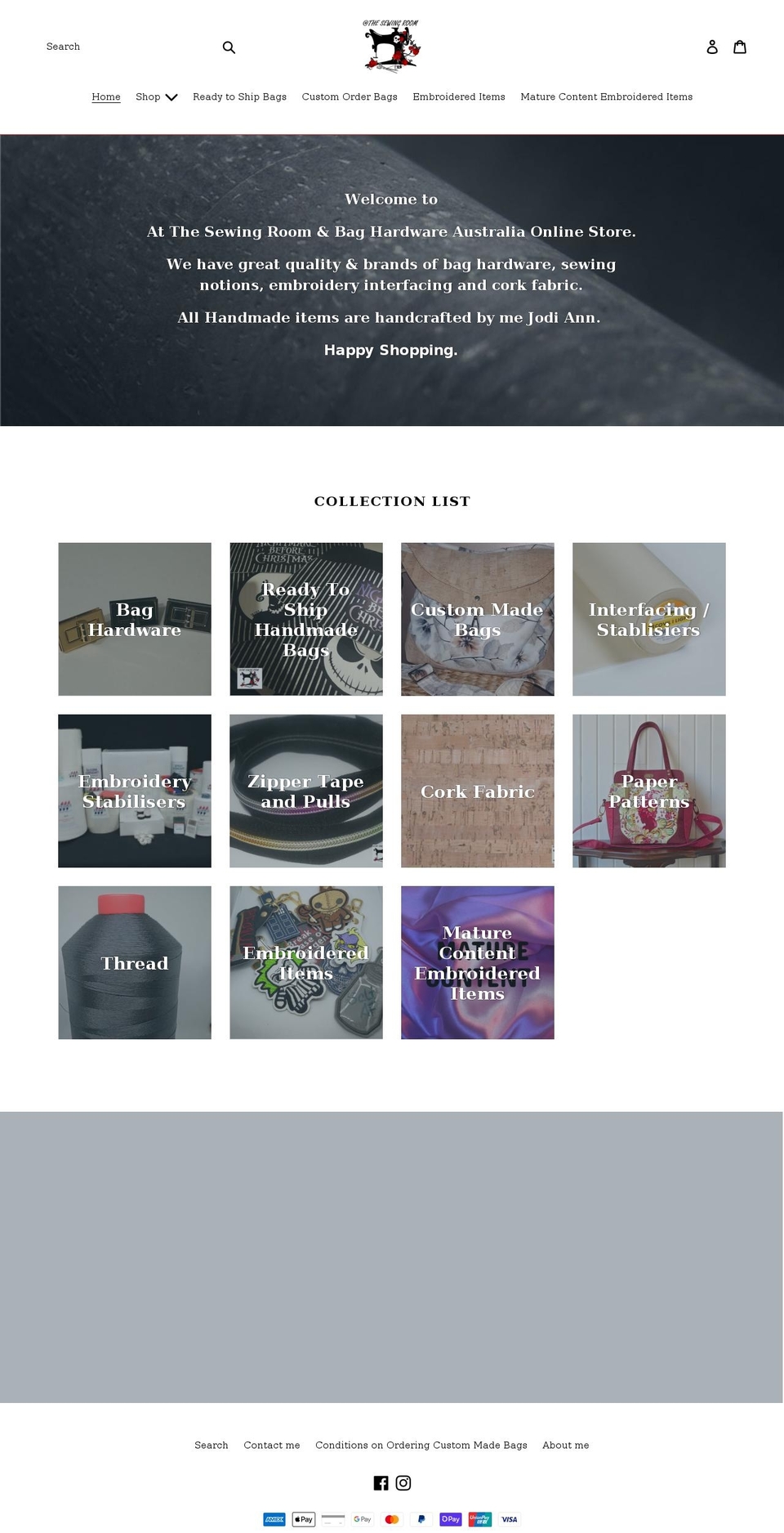 atthesewingroom.com.au shopify website screenshot
