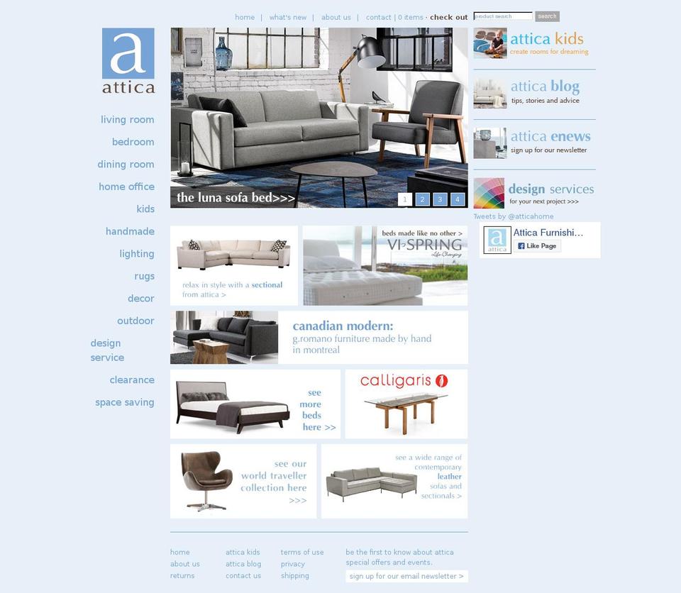 attica.ca shopify website screenshot