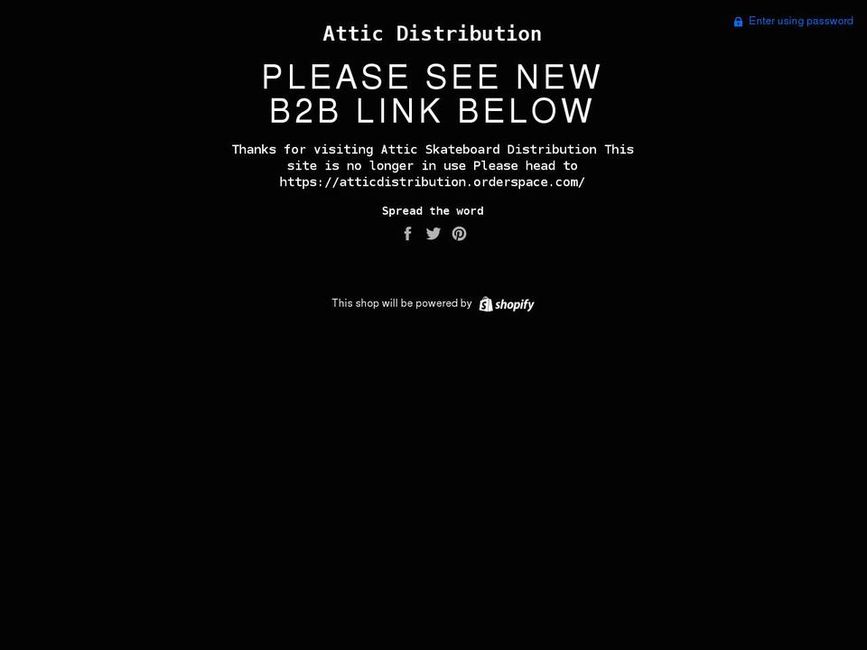 atticdist.com.au shopify website screenshot