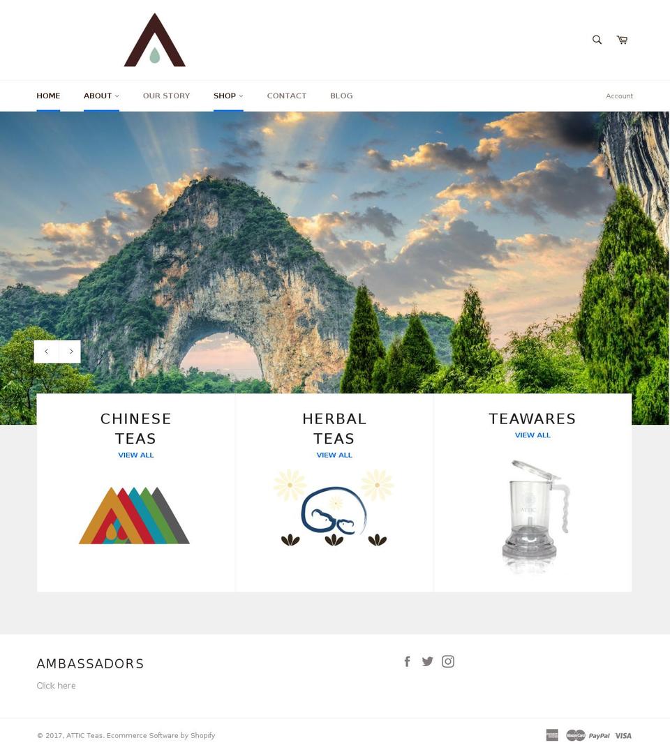 attictea.com shopify website screenshot