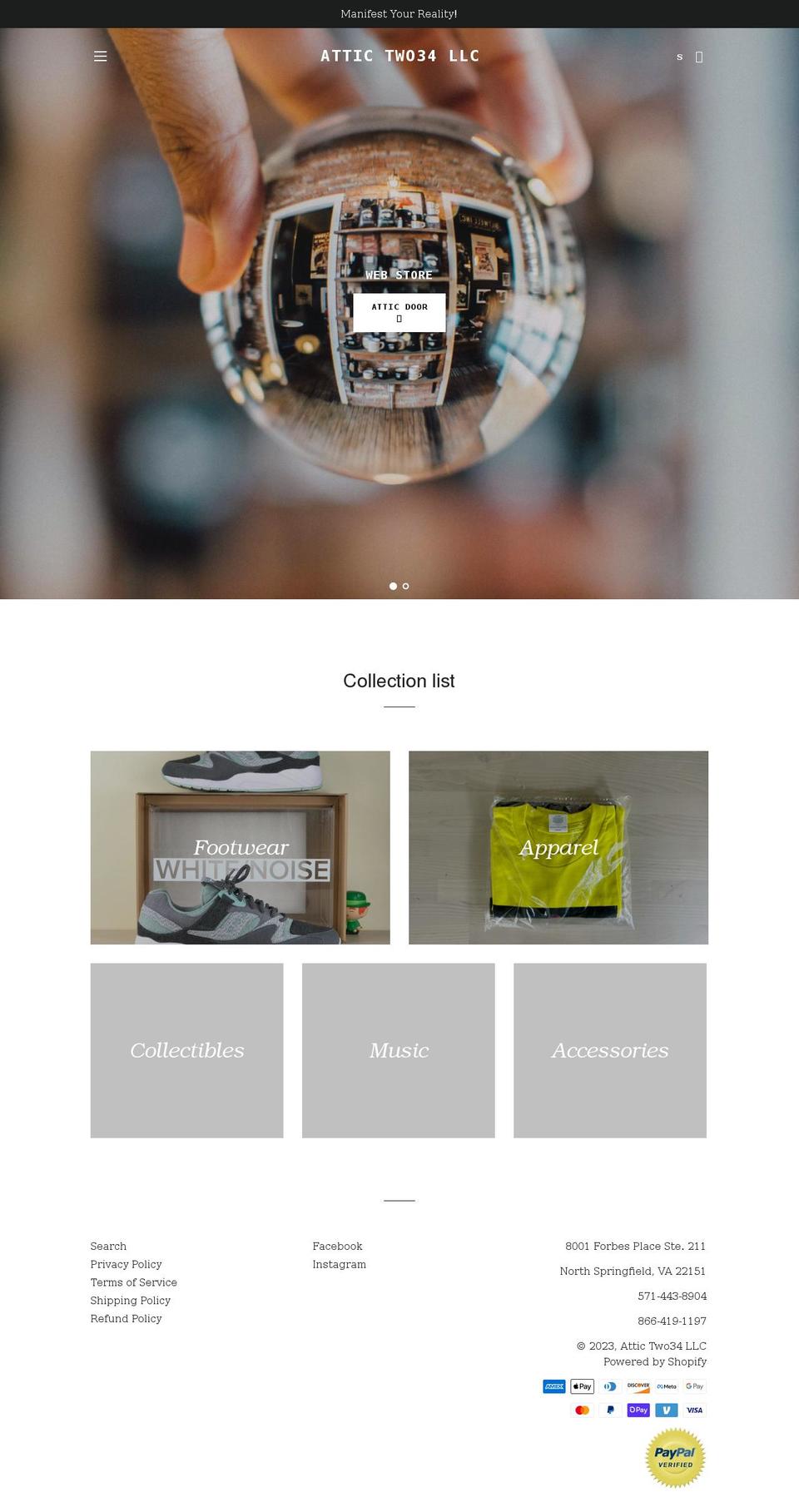 attictwo34.com shopify website screenshot