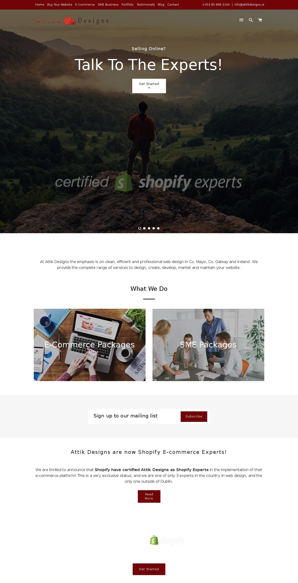 attikwebdesigns.com shopify website screenshot