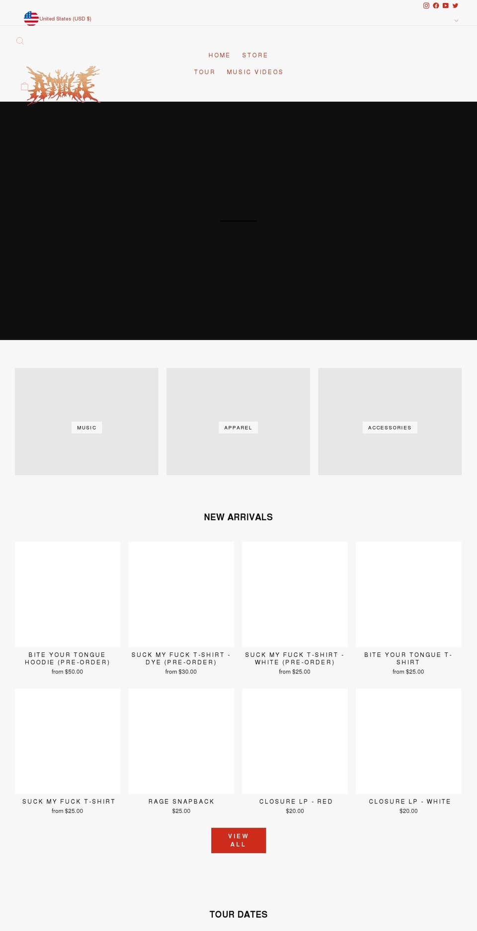 attilamerch.com — Shopify storefront screenshot