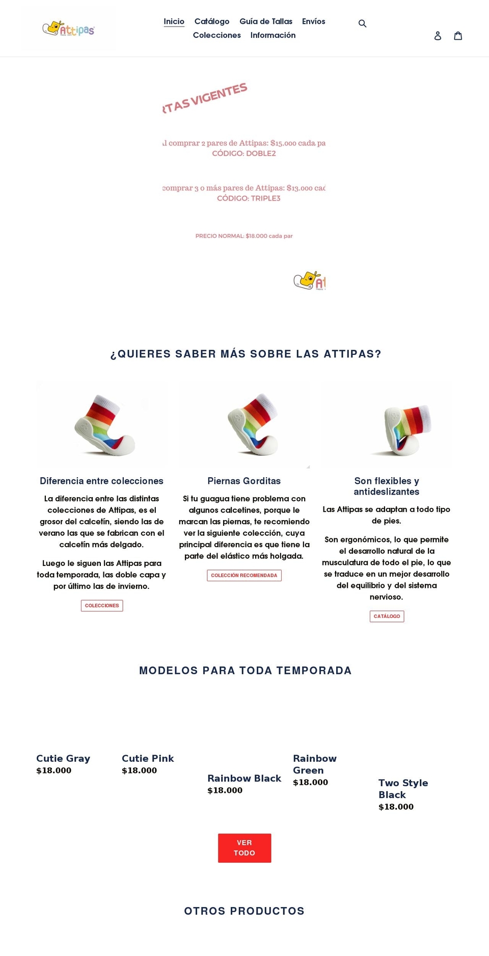 attipas.cl shopify website screenshot