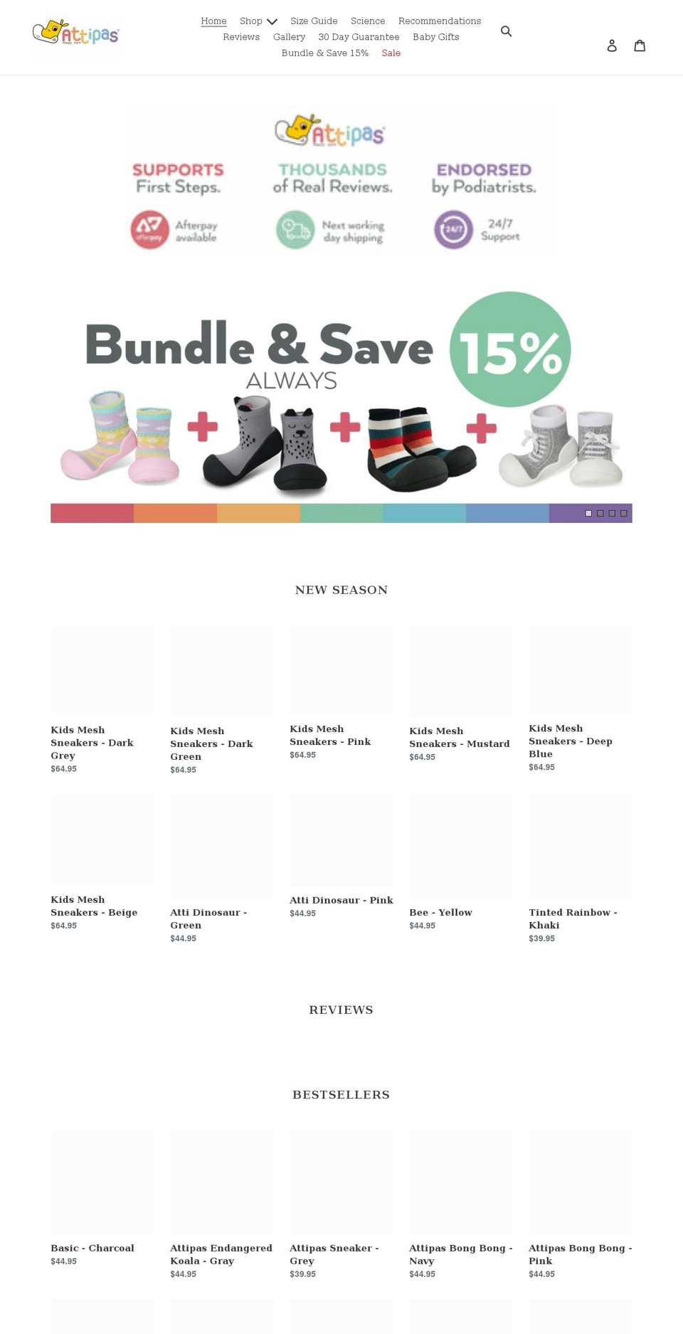 attipas.com.au shopify website screenshot