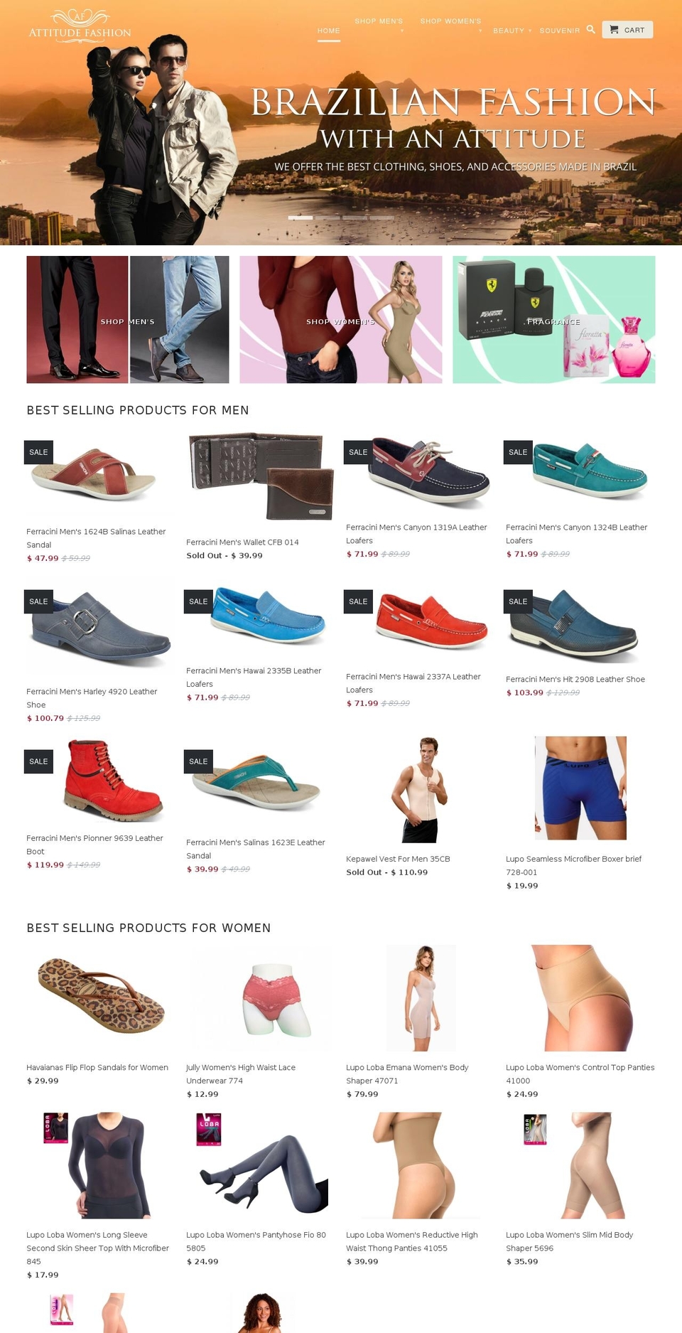 attitudefashion.net shopify website screenshot