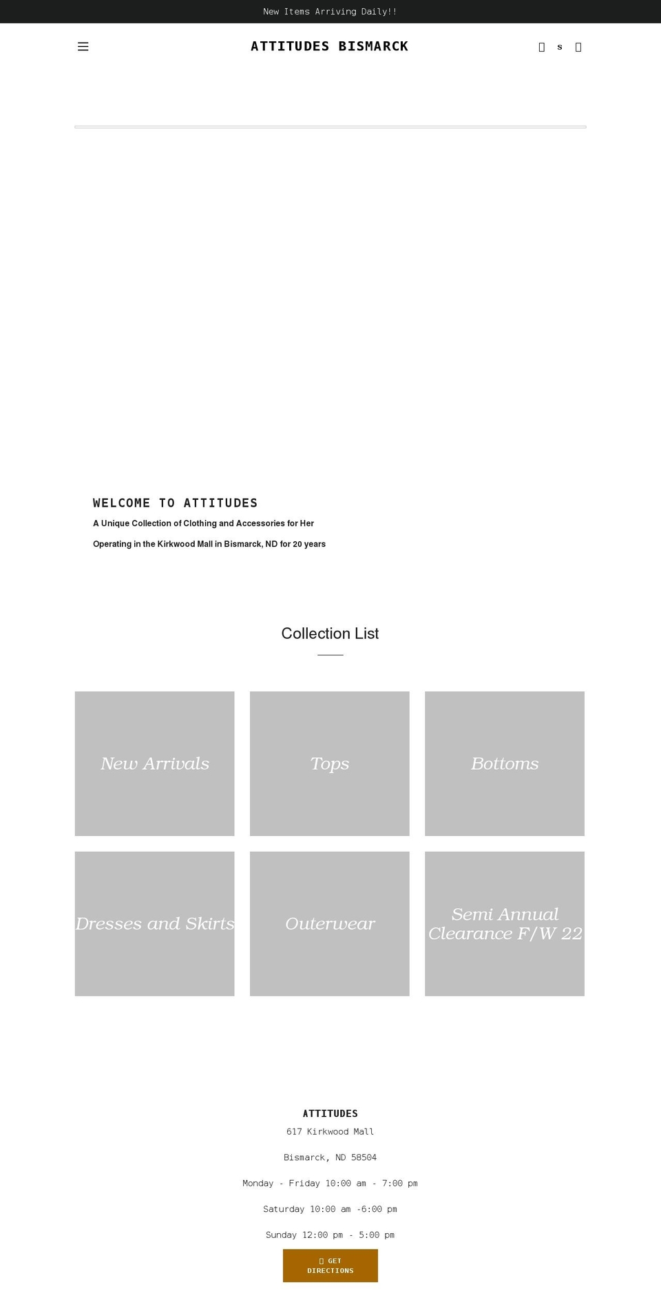 attitudesbismarck.com shopify website screenshot