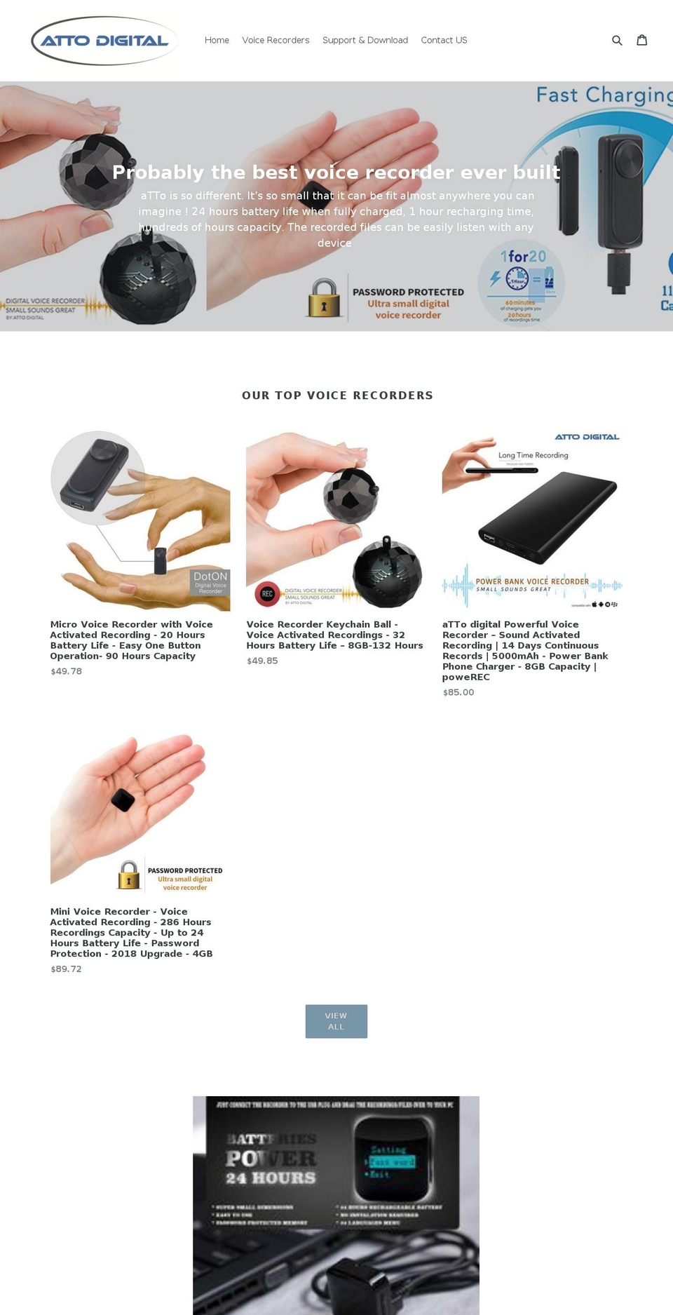 atto-digital.com shopify website screenshot