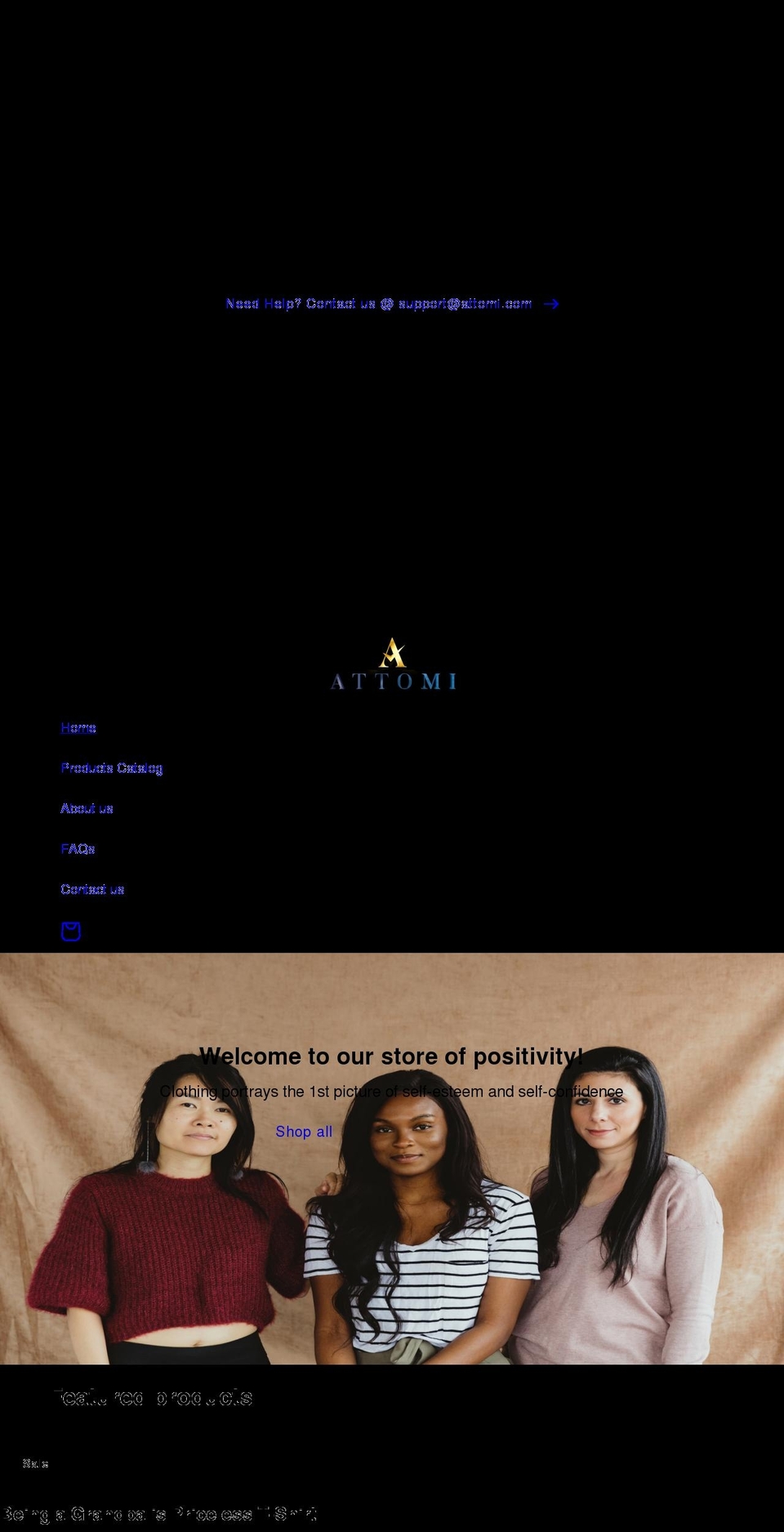 attomi.com shopify website screenshot
