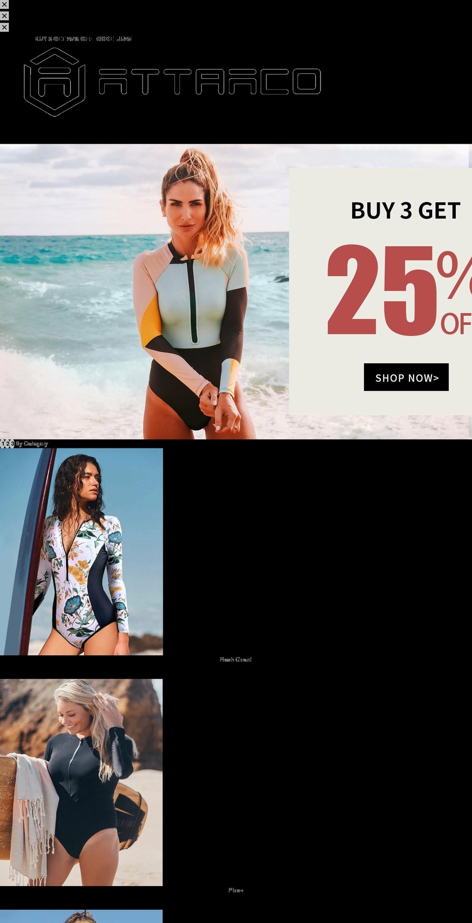 attracosports.com shopify website screenshot