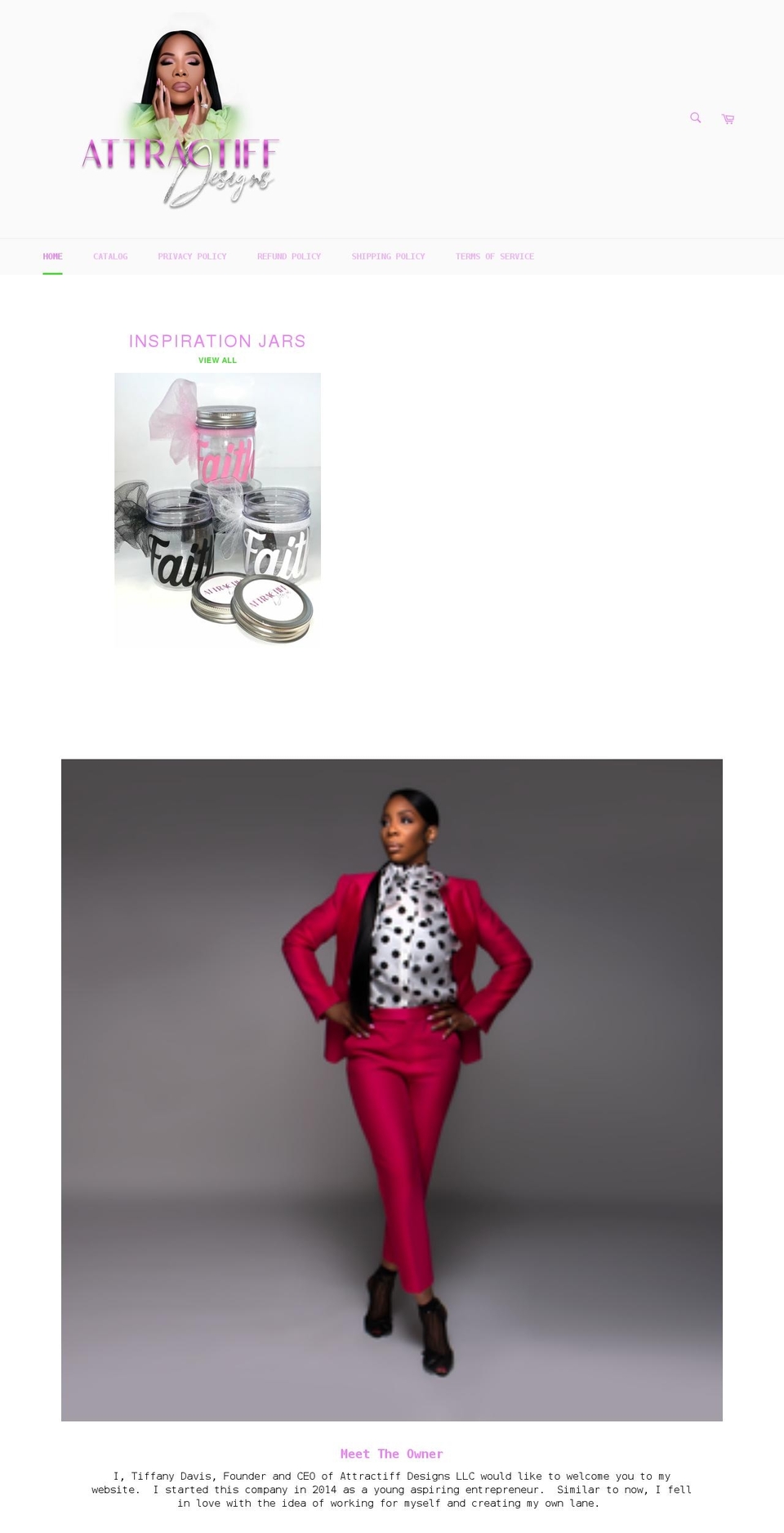attractiffdesigns.com shopify website screenshot
