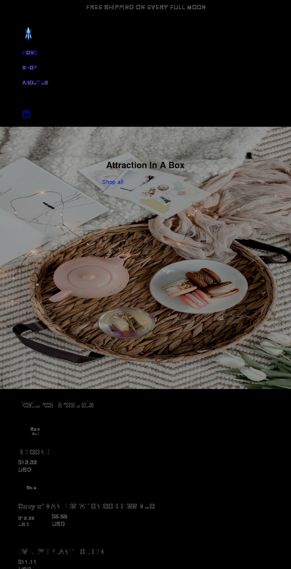 attractioninabox.com shopify website screenshot
