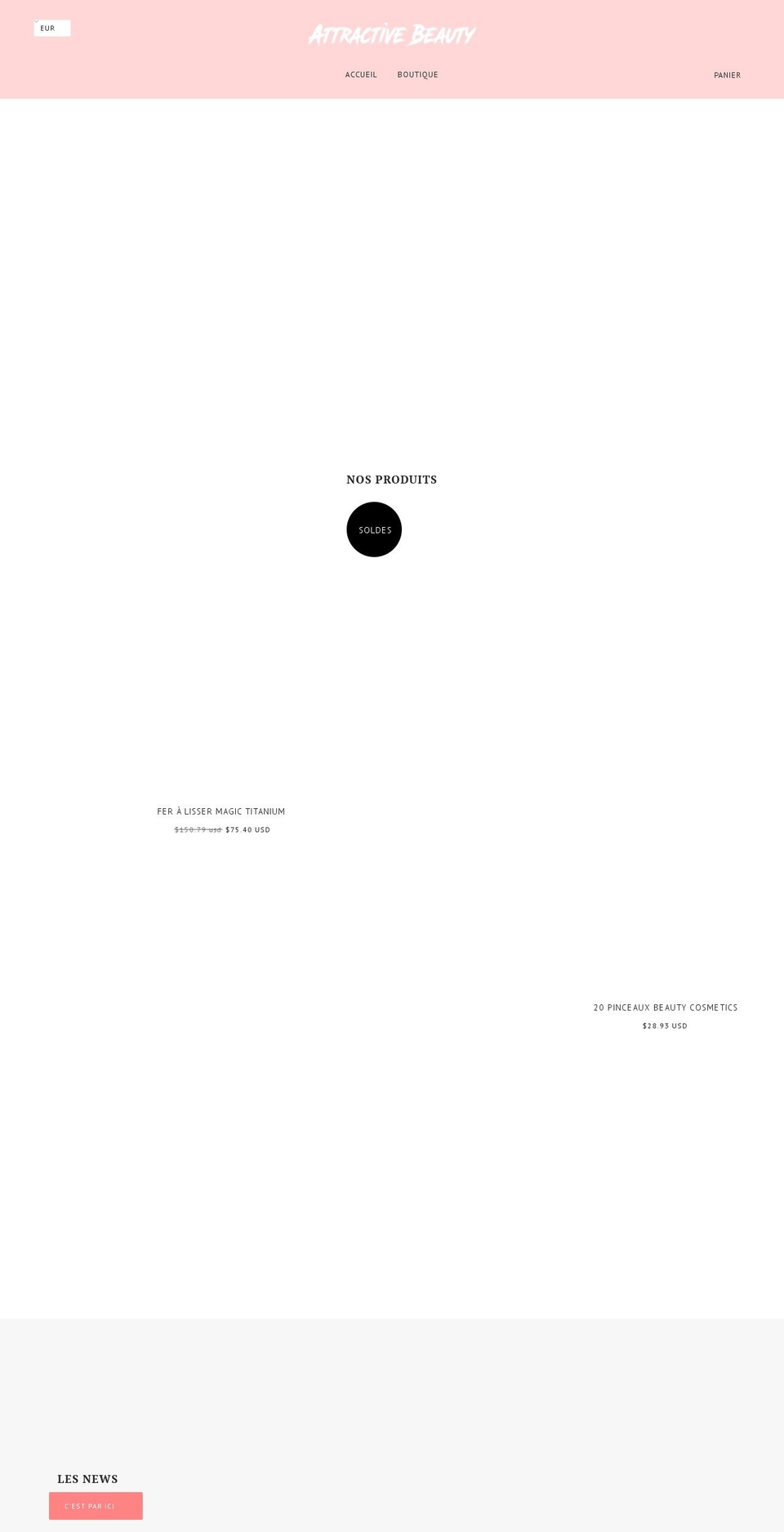 attractive-beauty.com — Shopify storefront screenshot