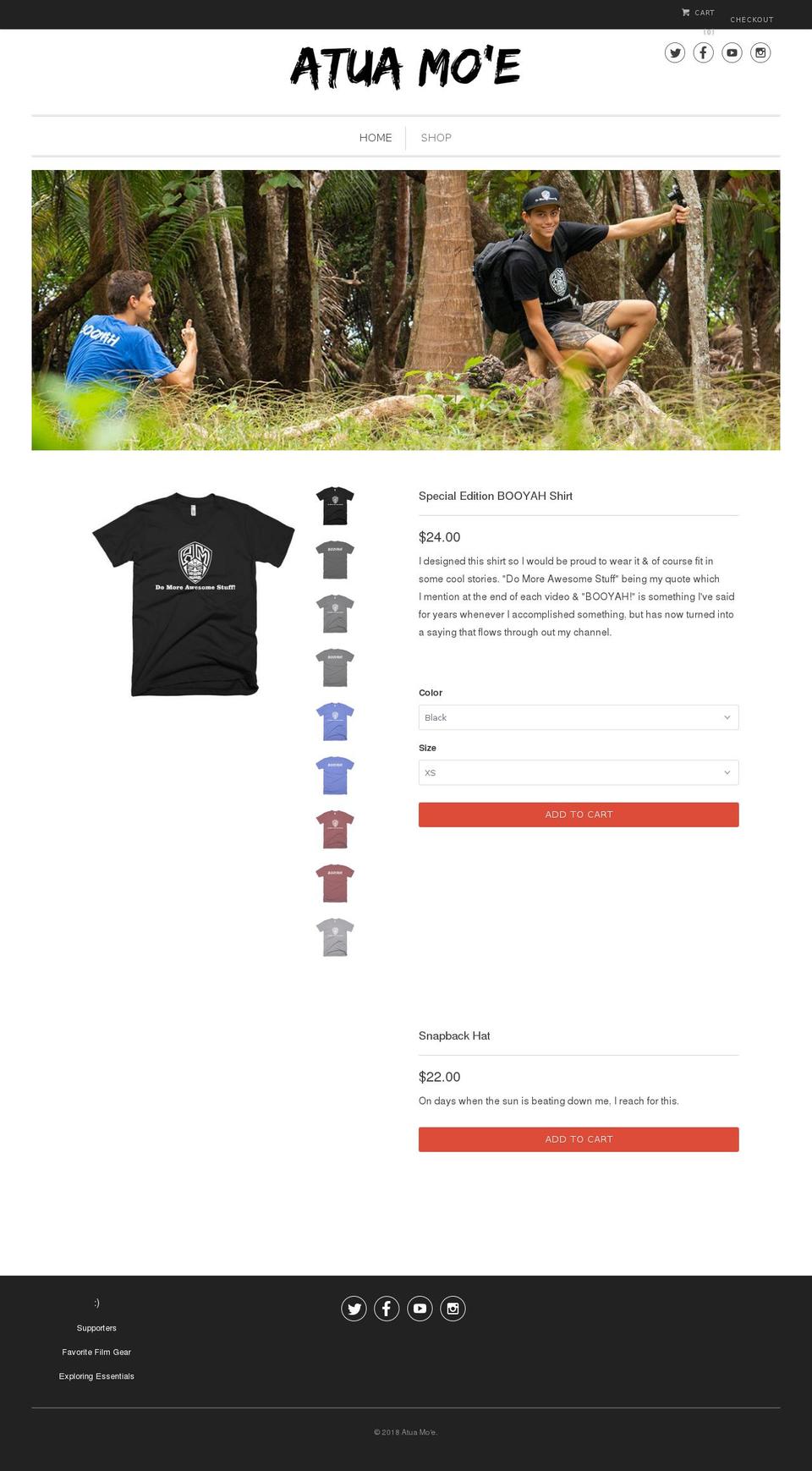 atuamoe.com shopify website screenshot