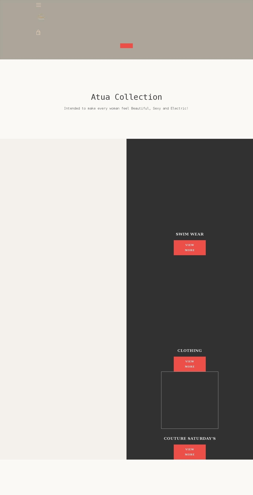 atuascollection.com shopify website screenshot